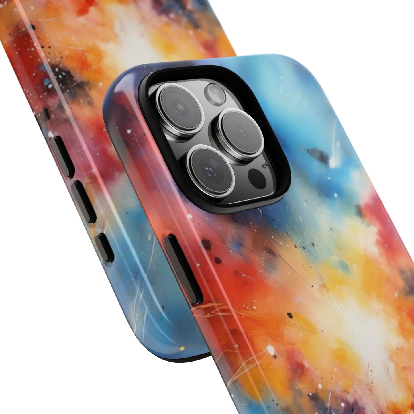 iPhone Tough Case Phone Case for iPhone 14\15\16 – Dual Layer, Matte/Glossy Finish, Wireless Charging Compatible, Galaxy Explosion Phone Case - Tough and Stylish Protection