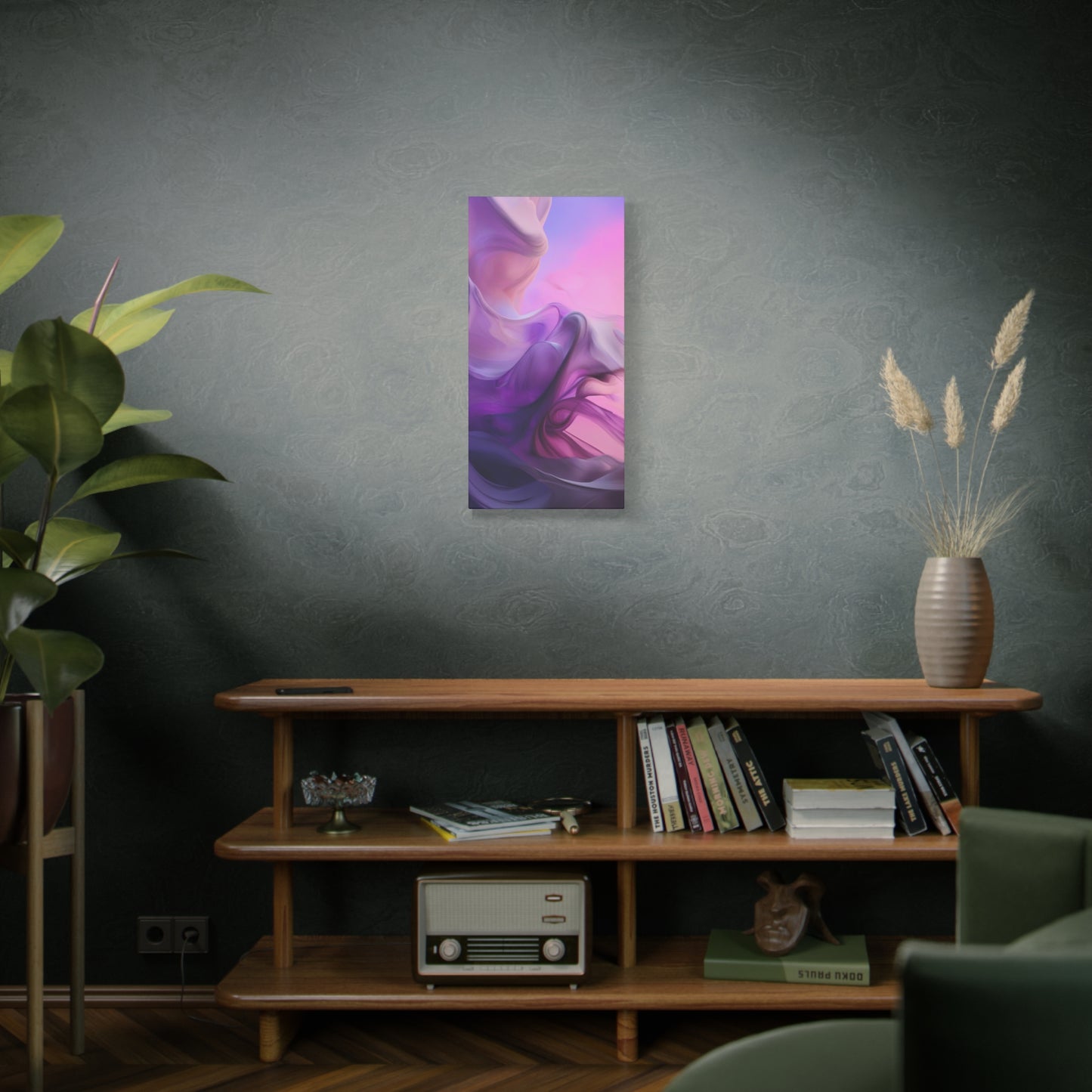 Abstract Art Canvas Print – Modern Wall Art, Digital Artwork, Matte Canvas, Ready to Hang, Home & Office Décor, Modern Wall Décor, Abstract Purple Gradient Canvas Art - 1.25" Stretched Wall Decor