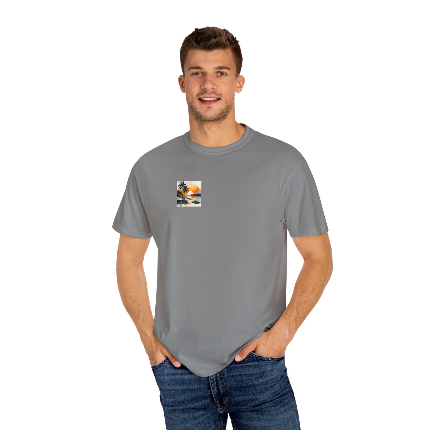 Tropical Sunset T-shirt | Unisex Garment-Dyed Tee | Beach Vibe, Summer Fashion, Vacation Essential, Gift Idea, Relaxed Style