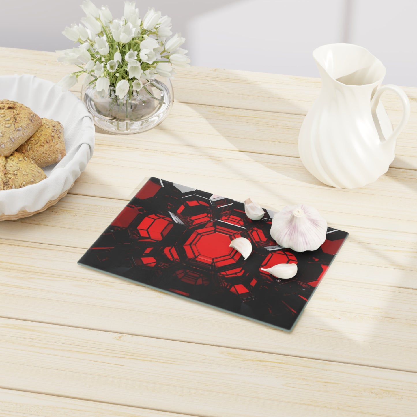 Tempered Glass Cutting Board – Hygienic, Scratch-Resistant, Dishwasher-Safe | Modern Kitchen Essential, Modern Kitchen Decor, Gifts for Chefs, Housewarming Present, Unique Culinary Gift