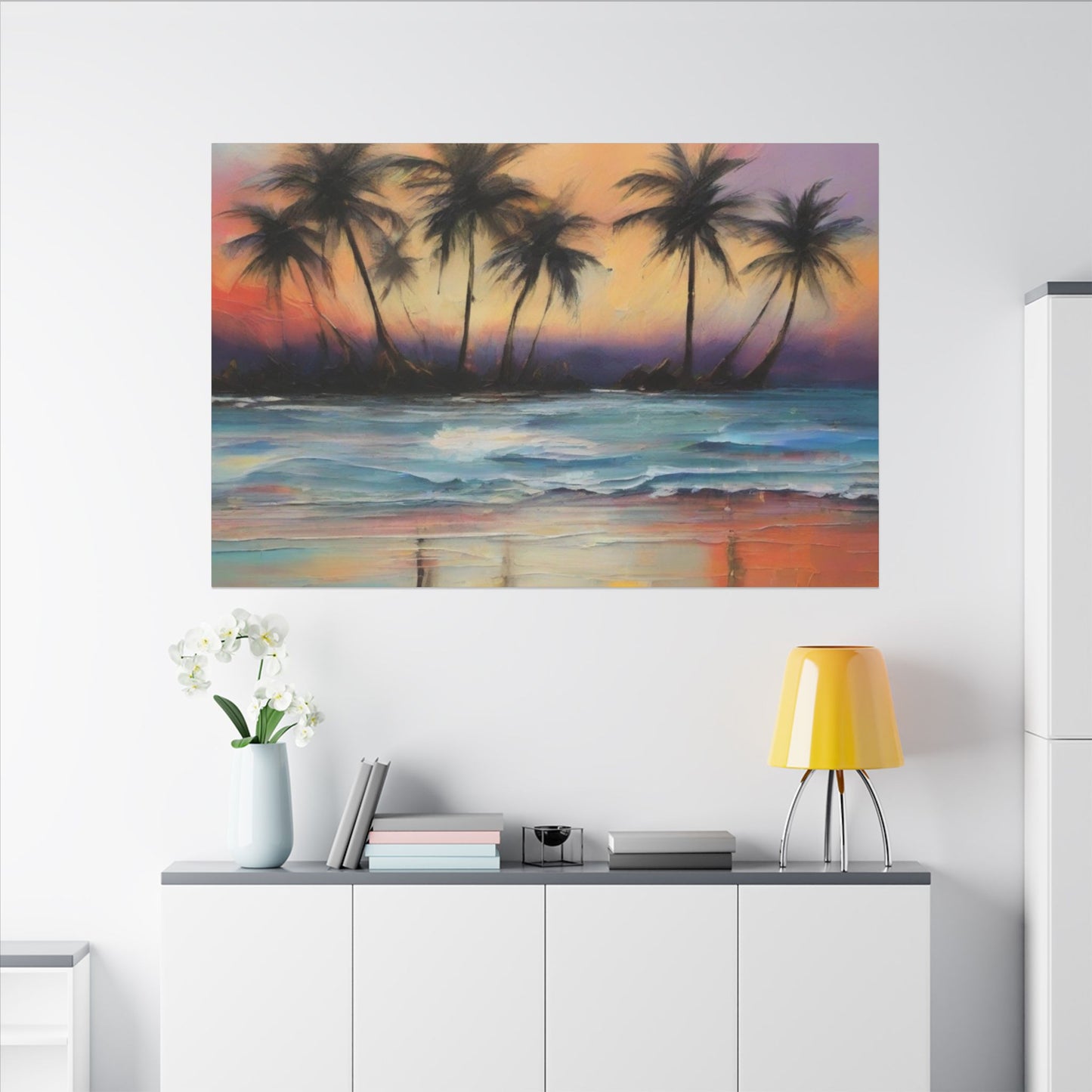 Abstract Art Canvas Print – Beach, Hawaii, Modern Wall Art, Matte Canvas, Ready to Hang, Home & Office Décor, Modern Wall Décor, Matte Canvas, Stretched, 0.75"