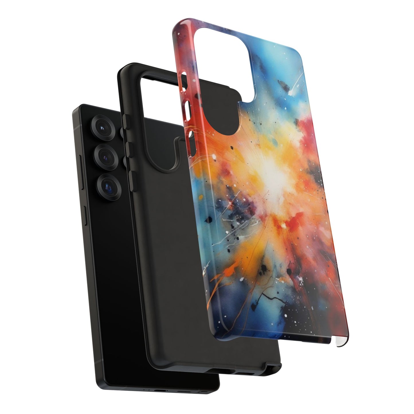 Tough Case Phone Case for Samsung Galaxy S25/S24 – Dual Layer, Matte/Glossy Finish, Wireless Charging Compatible, Galaxy Art Phone Case - Tough and Stylish Protection for Your Device