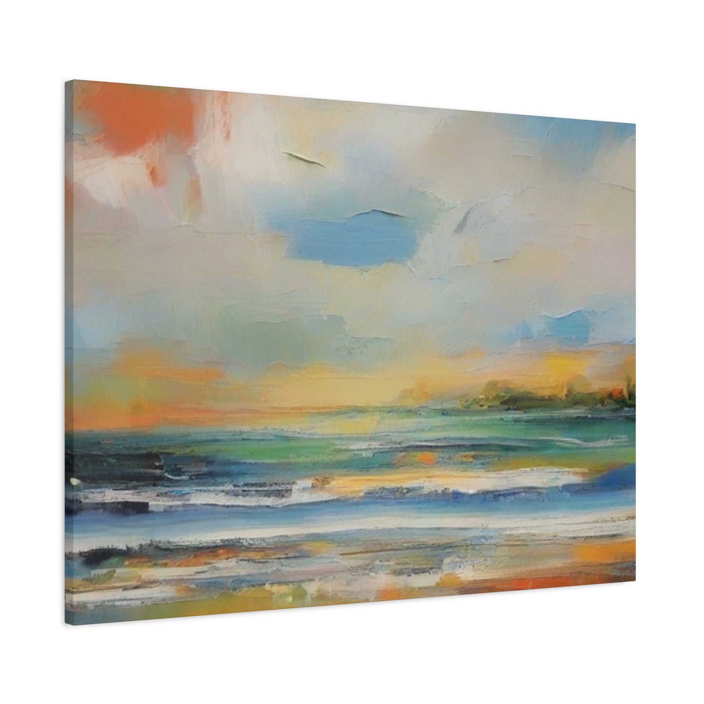 Abstract Art Canvas Print – Modern Wall Art, Digital Artwork, Matte Canvas, Ready to Hang, Home & Office Décor, Modern Wall Décor, Serene Coastal Canvas Art