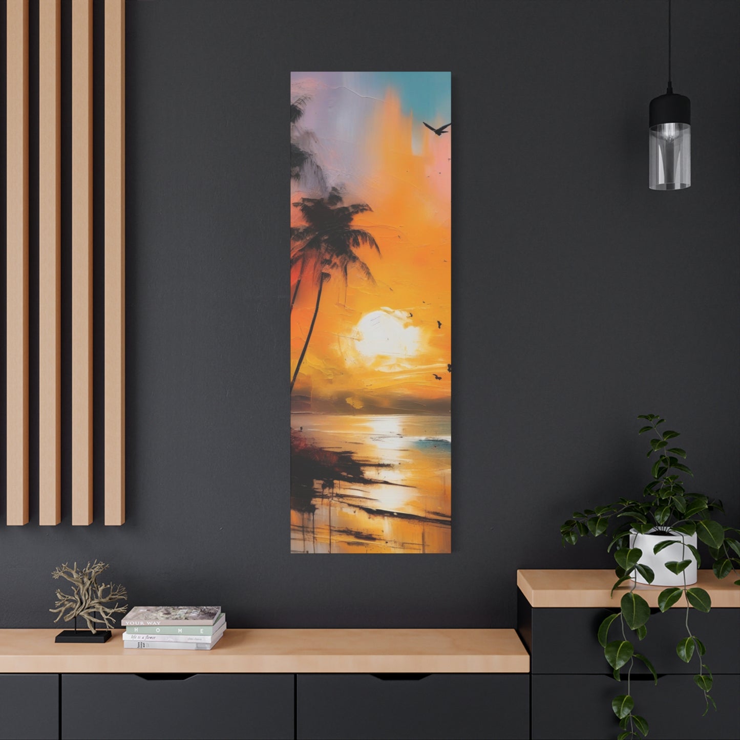 Abstract Art Canvas Print – Modern Wall Art, Digital Artwork, Matte Canvas, Ready to Hang, Home & Office Décor, Modern Wall DécorTropical Sunset Canvas Art - 1.25" Stretched Wall Decor for Home
