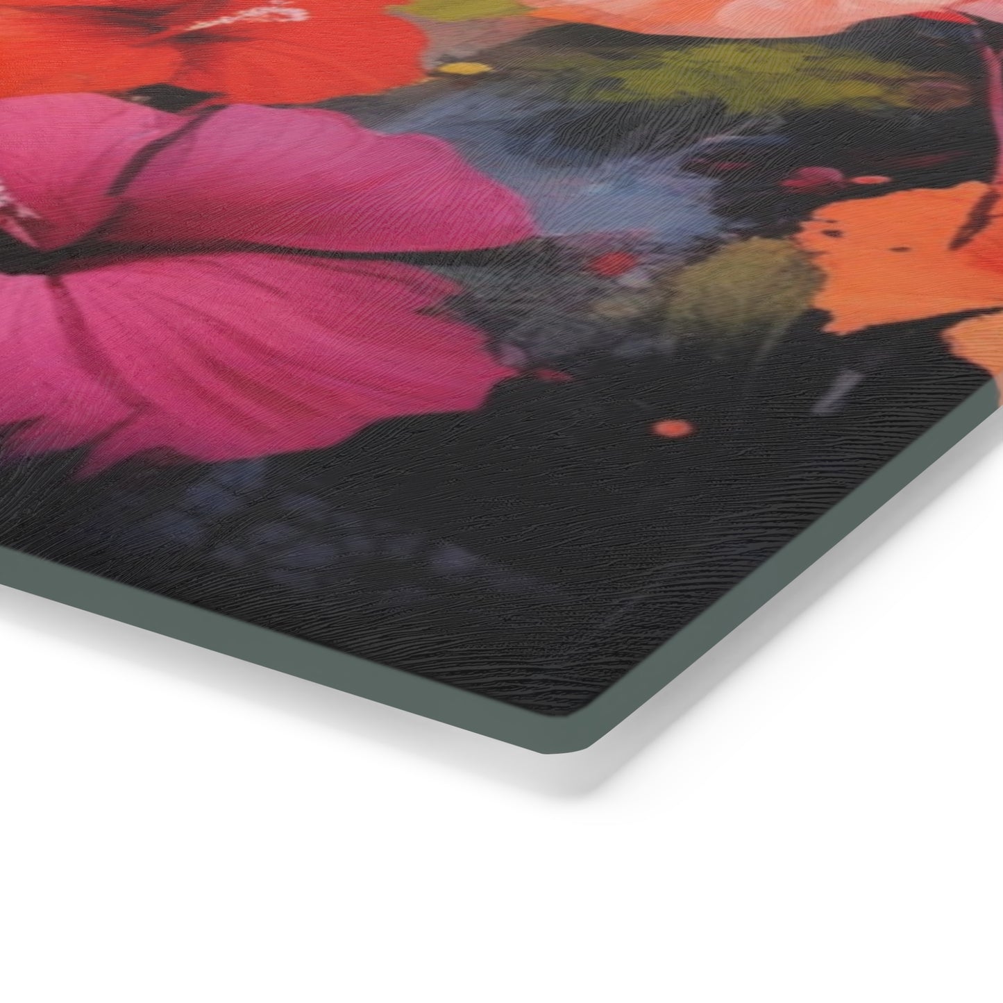 Tempered Glass Cutting Board – Hygienic, Scratch-Resistant, Dishwasher-Safe | Modern Kitchen Essential, Vibrant Floral Sunset Cutting Board - Artistic Kitchen Decor