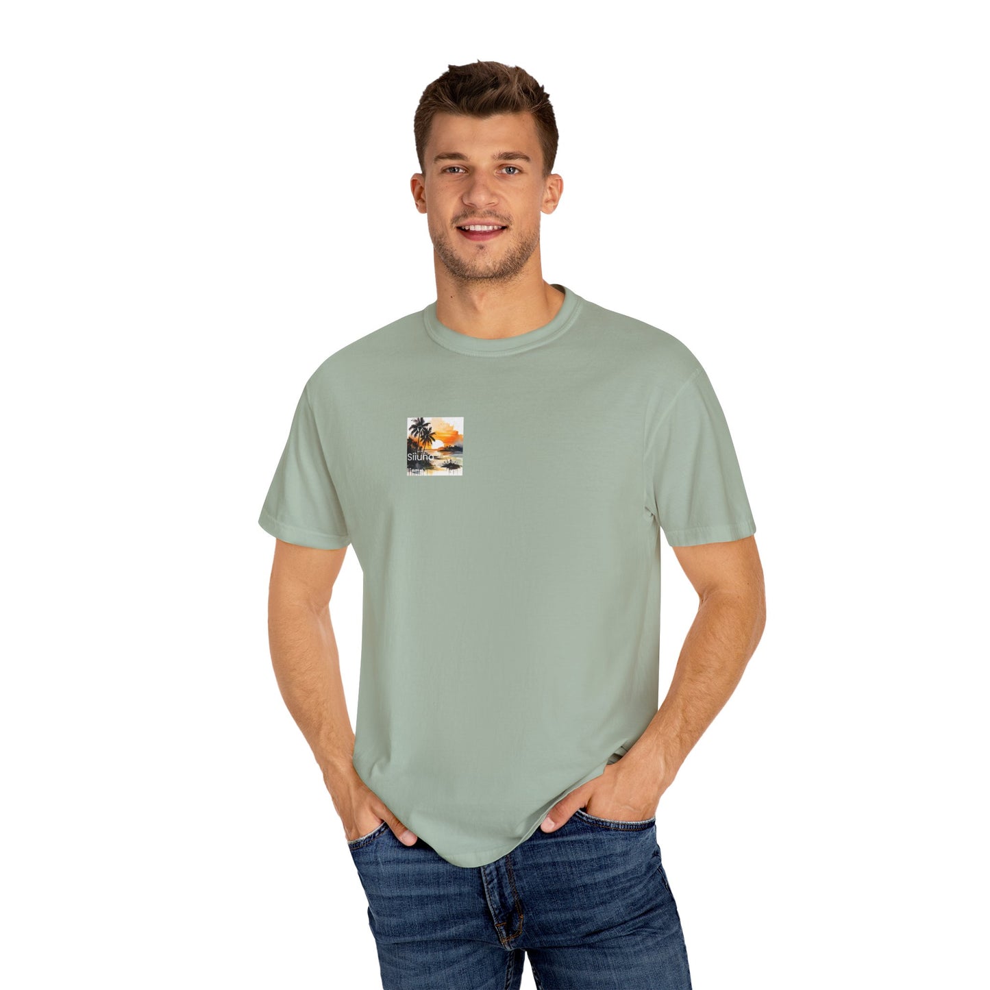 Tropical Sunset T-shirt | Unisex Garment-Dyed Tee | Beach Vibe, Summer Fashion, Vacation Essential, Gift Idea, Relaxed Style