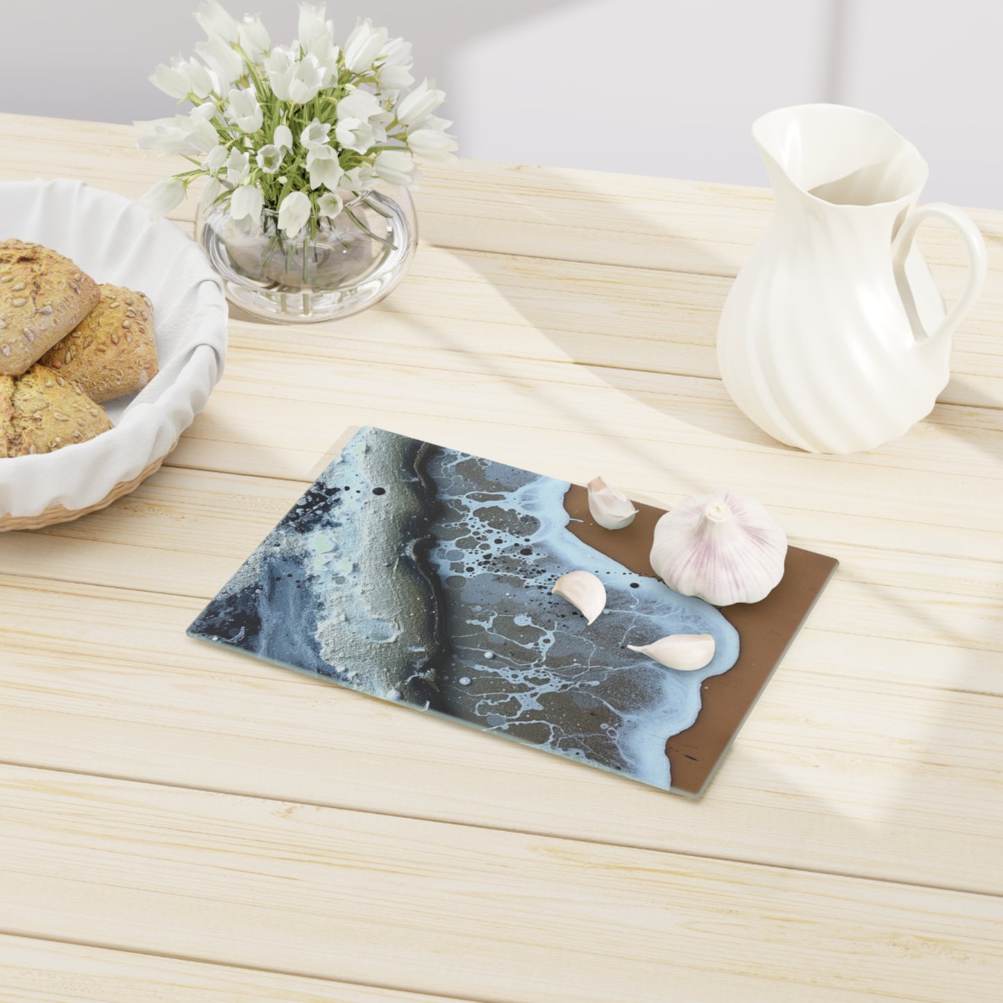 Tempered Glass Cutting Board – Hygienic, Scratch-Resistant, Dishwasher-Safe | Modern Kitchen Essential