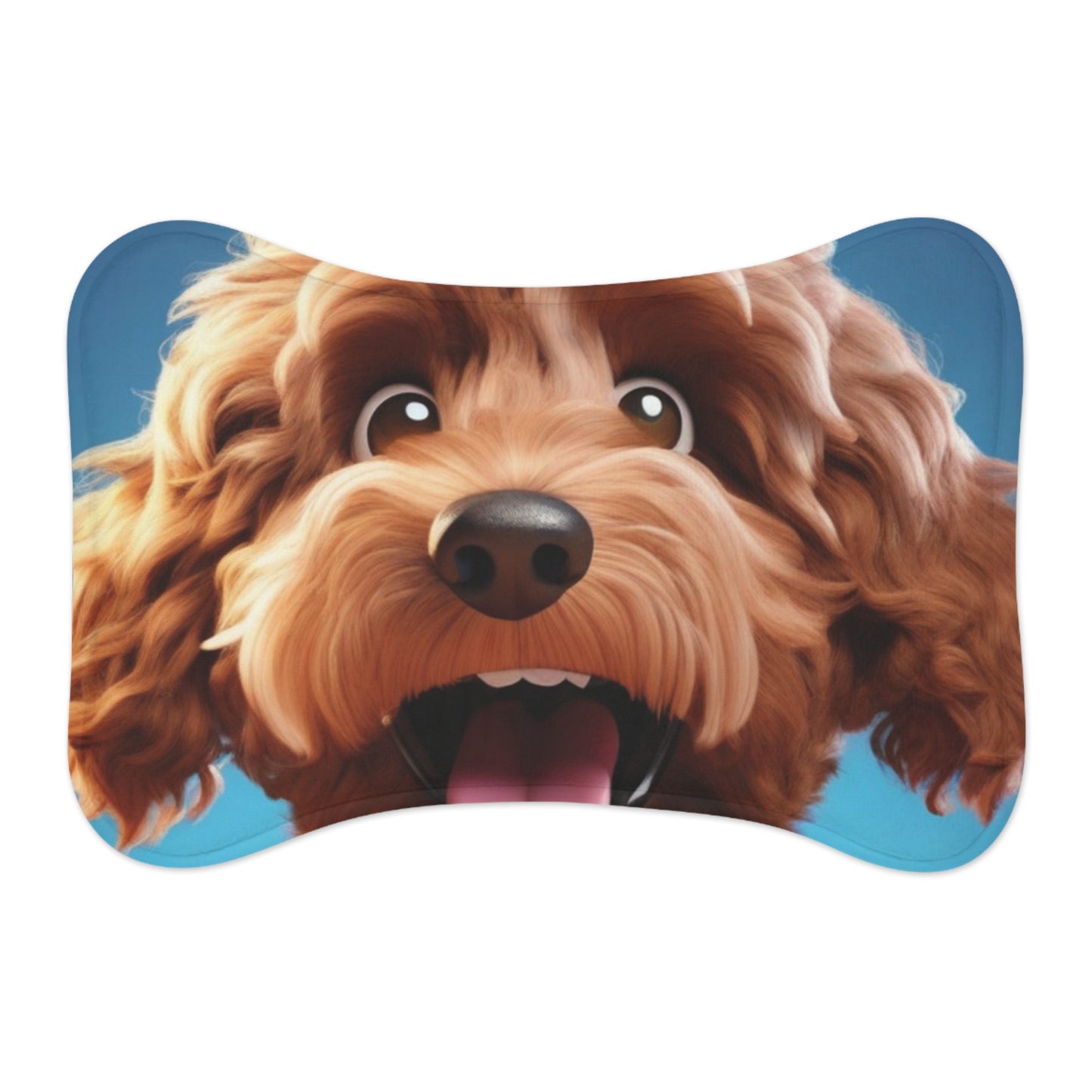 Designer Pet Feeding Mat – Non-Slip, Absorbent & Bone Shaped for Mess-Free Meals