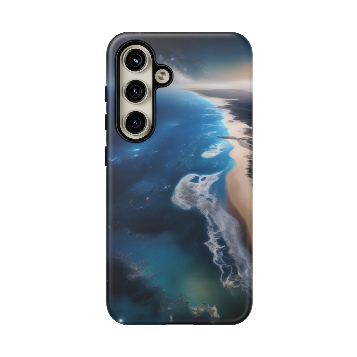 Tough Case Phone Case for Samsung Galaxy S25/S24 – Dual Layer, Matte/Glossy Finish, Wireless Charging CompatibleOcean Wave Phone Case - Tough, Stylish Protection for Beach Lovers