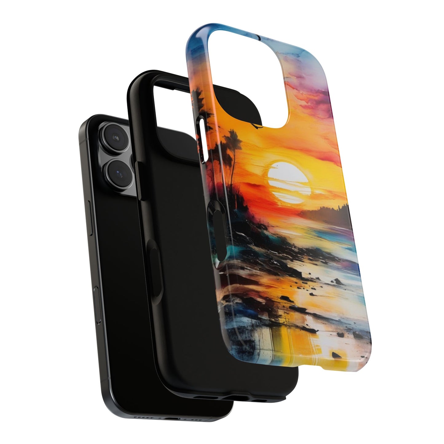 iPhone Tough Case Phone Case for iPhone 16/16 Plus/16 Pro/16 Pro Max – Dual Layer, Matte/Glossy Finish, Wireless Charging Compatible