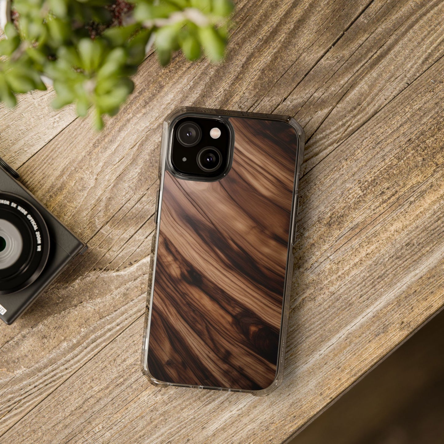 Magnetic Phone Case for iPhone 16/15/14 - Stylish Wood Texture, Durable Protection, Perfect Gift for Him/Her, Ideal for Any Occasion