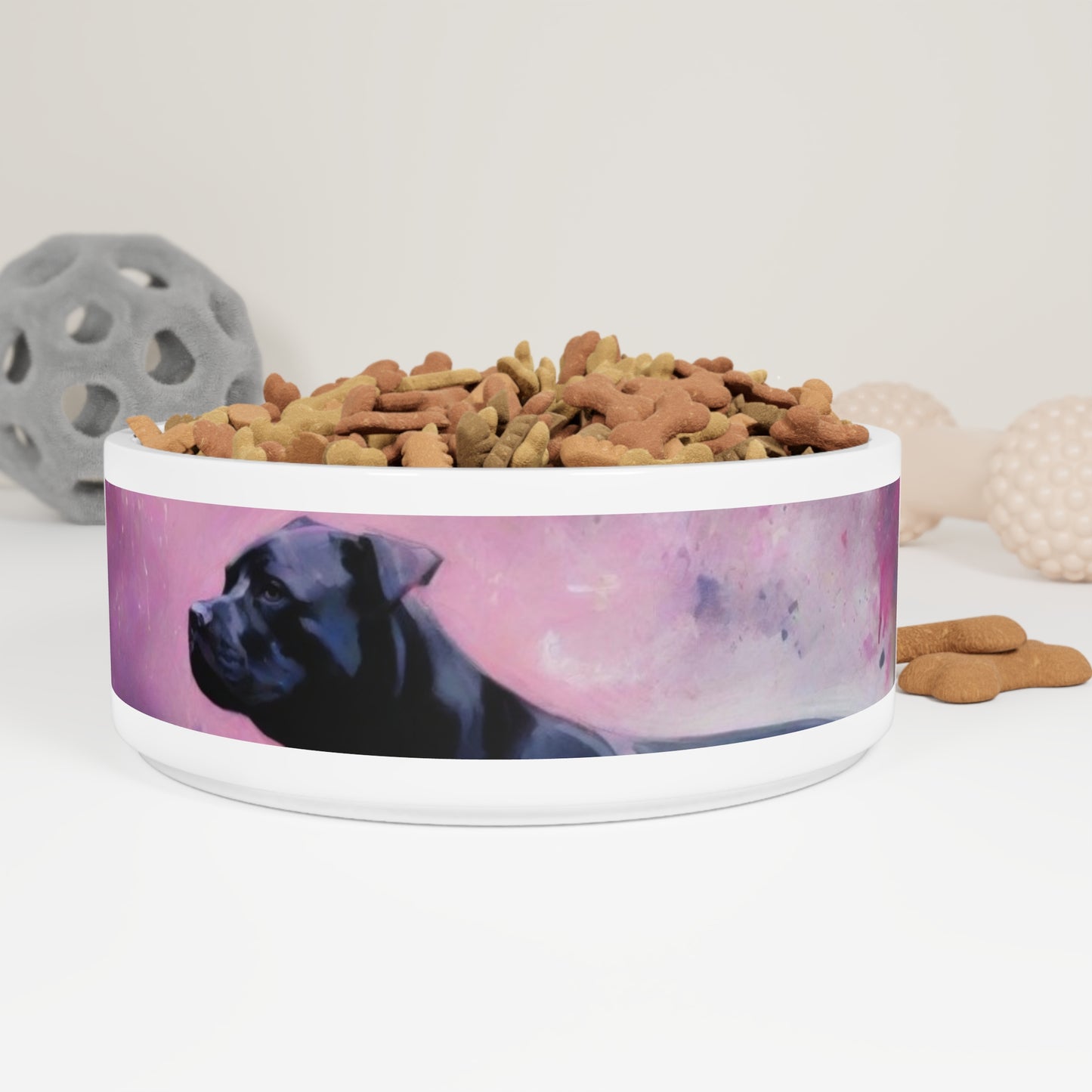 Pet Dog Bowl – Ceramic Food & Water Dish, Microwave & Dishwasher Safe