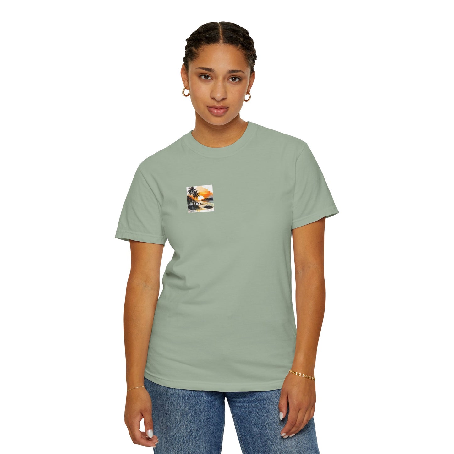 Tropical Sunset T-shirt | Unisex Garment-Dyed Tee | Beach Vibe, Summer Fashion, Vacation Essential, Gift Idea, Relaxed Style