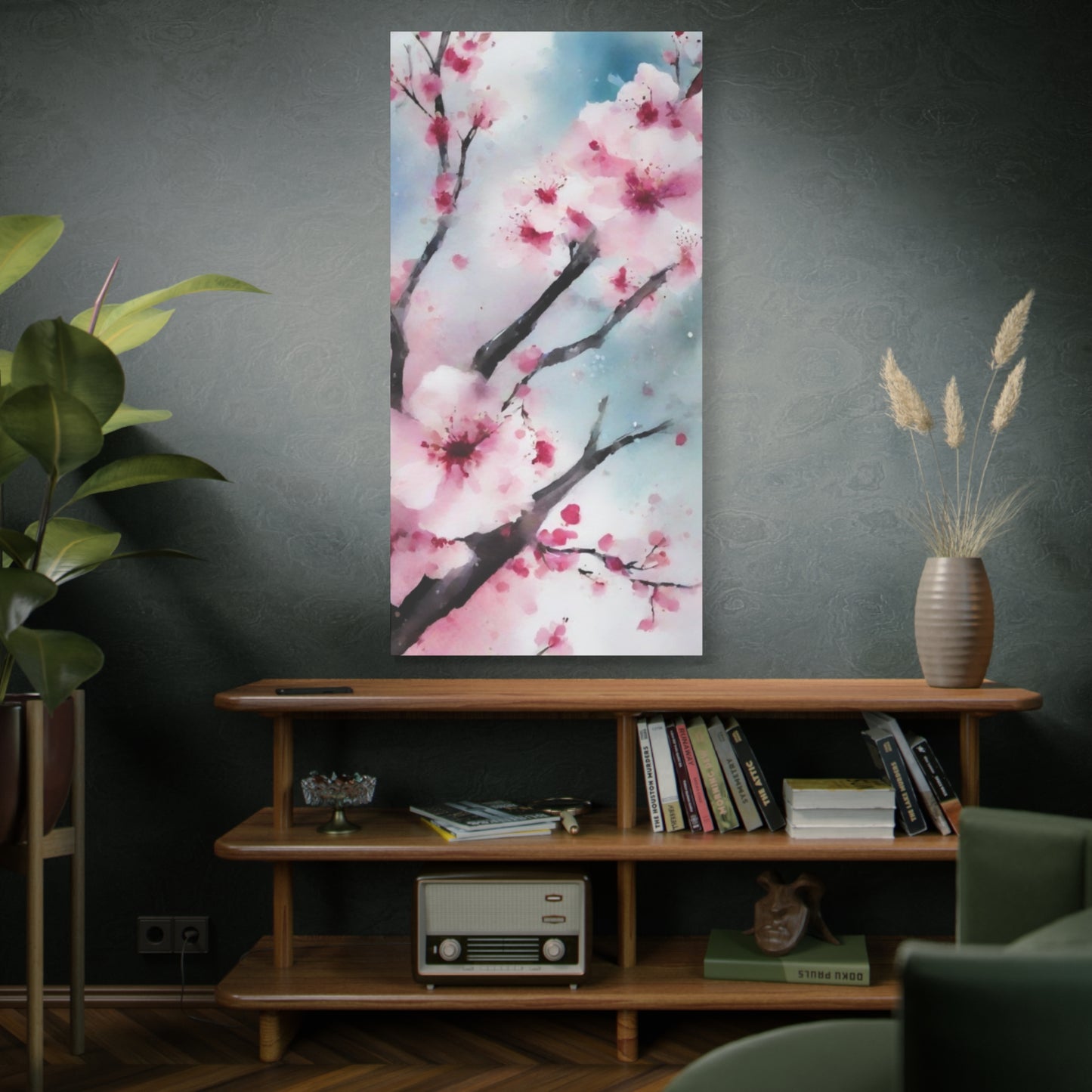 Abstract Art Canvas Print – Modern Wall Art, Digital Artwork, Matte Canvas, Ready to Hang, Home & Office Décor, Modern Wall Décor, Cherry Blossom Canvas Art - Floral Wall Decor