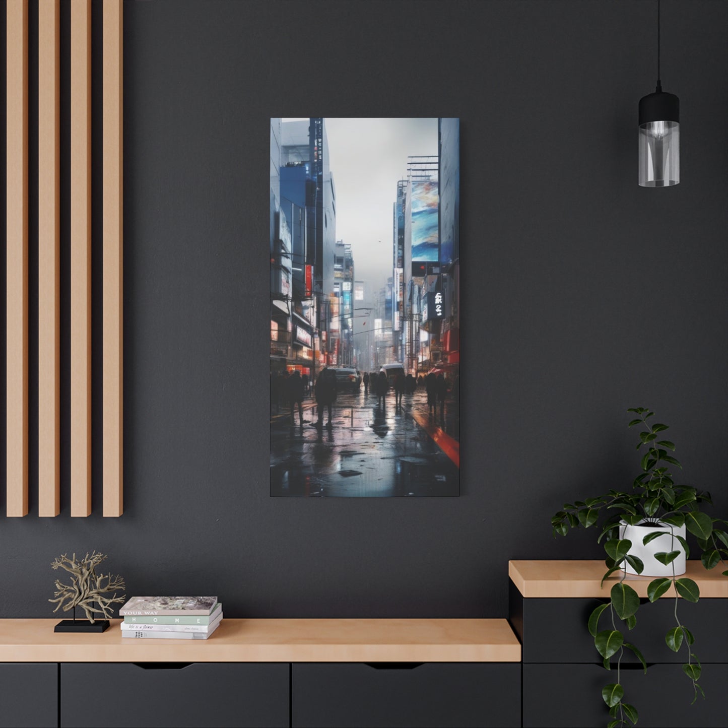 Abstract Art Canvas Print – Modern Wall Art, Digital Artwork, Matte Canvas, Ready to Hang, Home & Office Décor, Modern Wall Décor, Urban Nightlife Canvas Art - Modern Cityscape Wall Decor