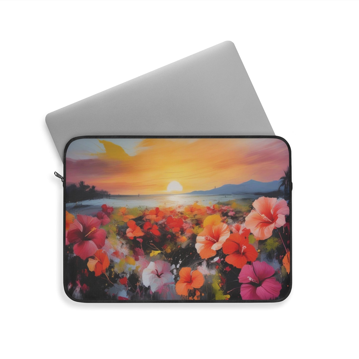 Laptop Sleeve, Colorful Laptop Case, Art Sleeve, Gifts for Her, Bright Floral Design, Tech Accessories