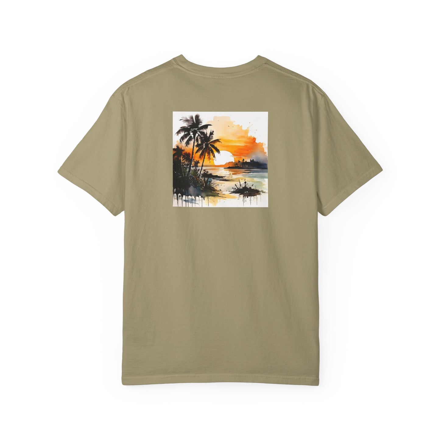 Tropical Sunset T-shirt | Unisex Garment-Dyed Tee | Beach Vibe, Summer Fashion, Vacation Essential, Gift Idea, Relaxed Style