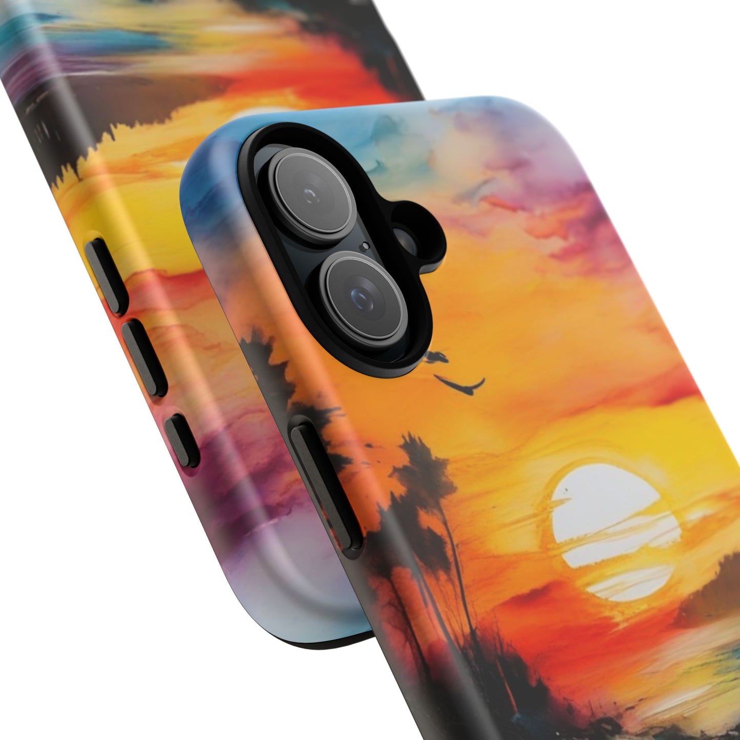 iPhone Tough Case Phone Case for iPhone 16/16 Plus/16 Pro/16 Pro Max – Dual Layer, Matte/Glossy Finish, Wireless Charging Compatible