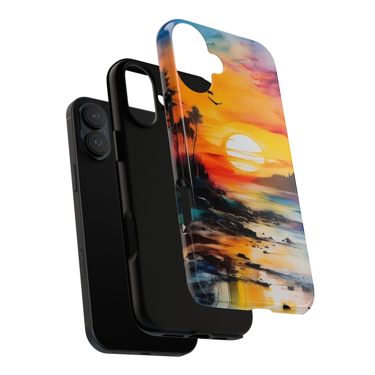 iPhone Tough Case Phone Case for iPhone 16/16 Plus/16 Pro/16 Pro Max – Dual Layer, Matte/Glossy Finish, Wireless Charging Compatible