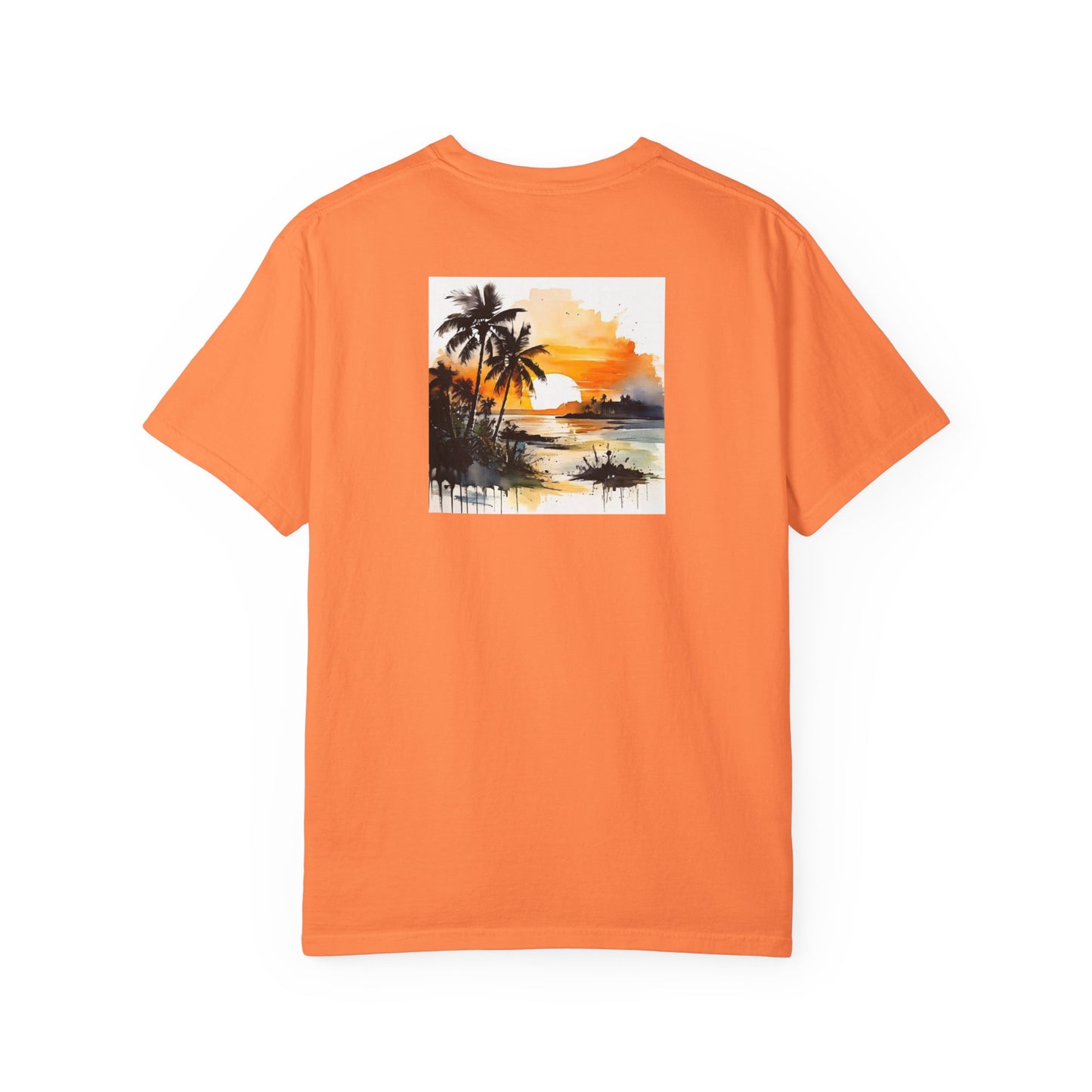 Tropical Sunset T-shirt | Unisex Garment-Dyed Tee | Beach Vibe, Summer Fashion, Vacation Essential, Gift Idea, Relaxed Style
