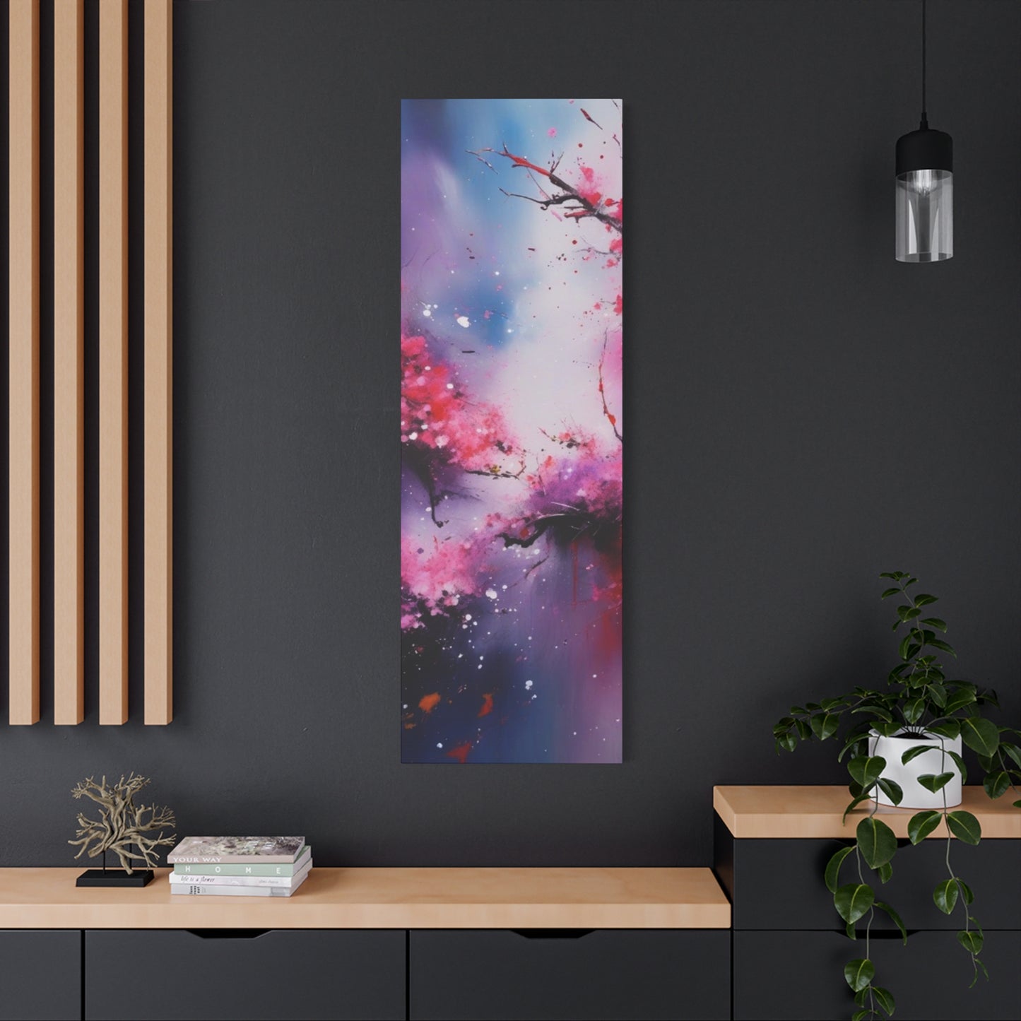 Abstract Art Canvas Print – Modern Wall Art, Cherry Blossoms, Mother's Day, Birthday, Digital Artwork, Matte Canvas, Ready to Hang, Home & Office Décor, Modern Wall Décor