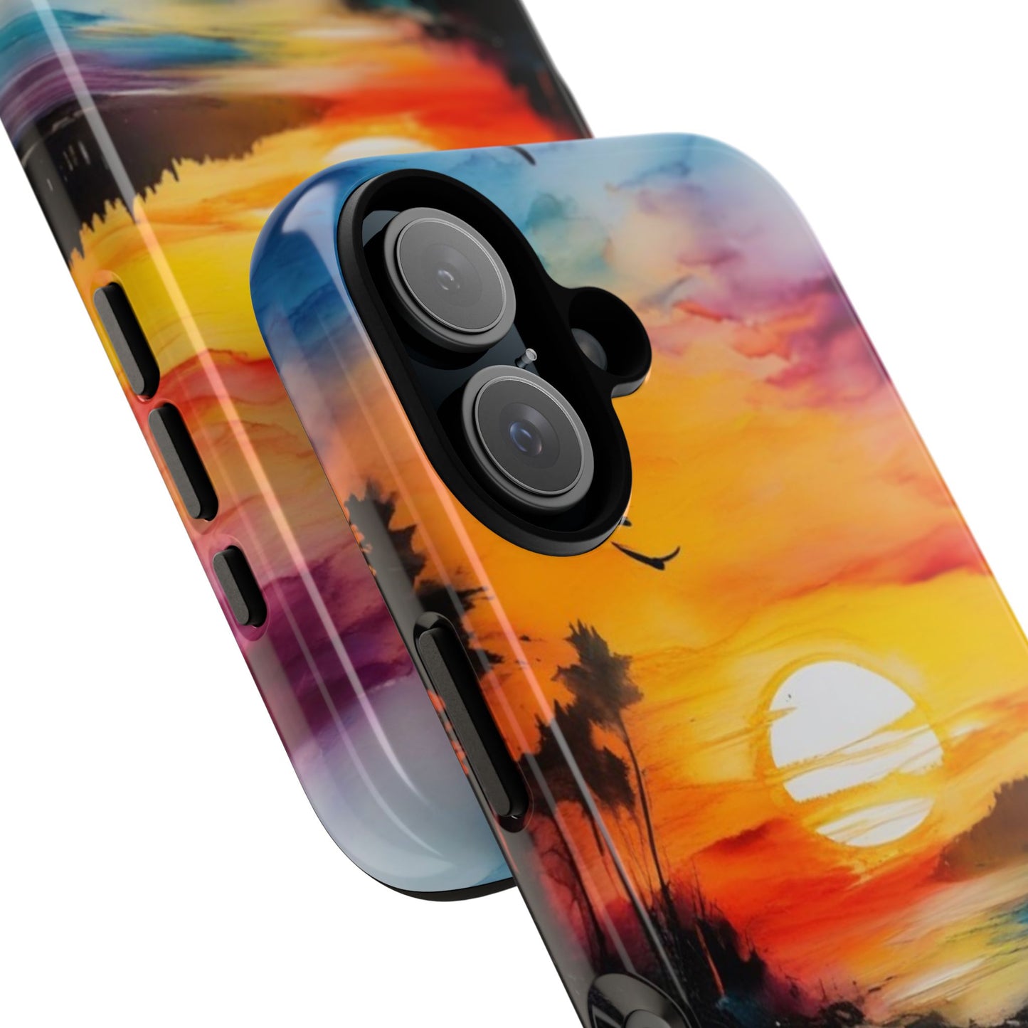 iPhone Tough Case Phone Case for iPhone 16/16 Plus/16 Pro/16 Pro Max – Dual Layer, Matte/Glossy Finish, Wireless Charging Compatible