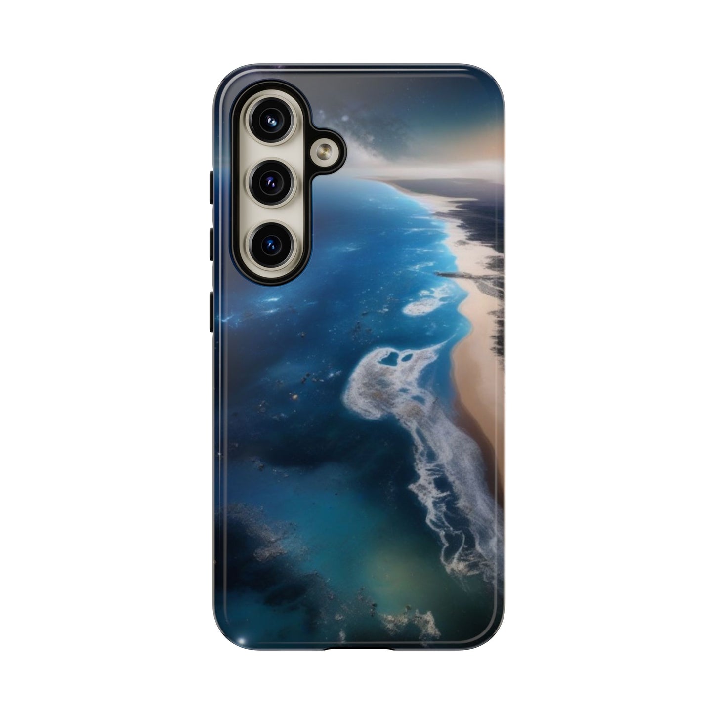 Tough Case Phone Case for Samsung Galaxy S25/S24 – Dual Layer, Matte/Glossy Finish, Wireless Charging CompatibleOcean Wave Phone Case - Tough, Stylish Protection for Beach Lovers