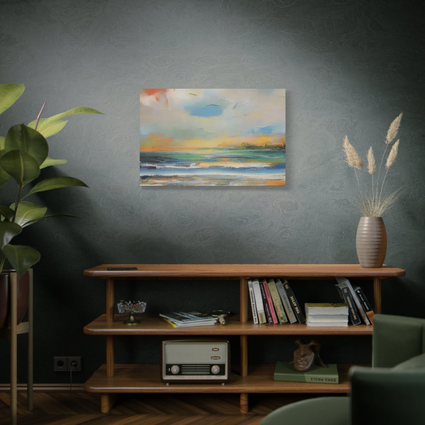 Abstract Art Canvas Print – Modern Wall Art, Digital Artwork, Matte Canvas, Ready to Hang, Home & Office Décor, Modern Wall Décor, Serene Coastal Canvas Art