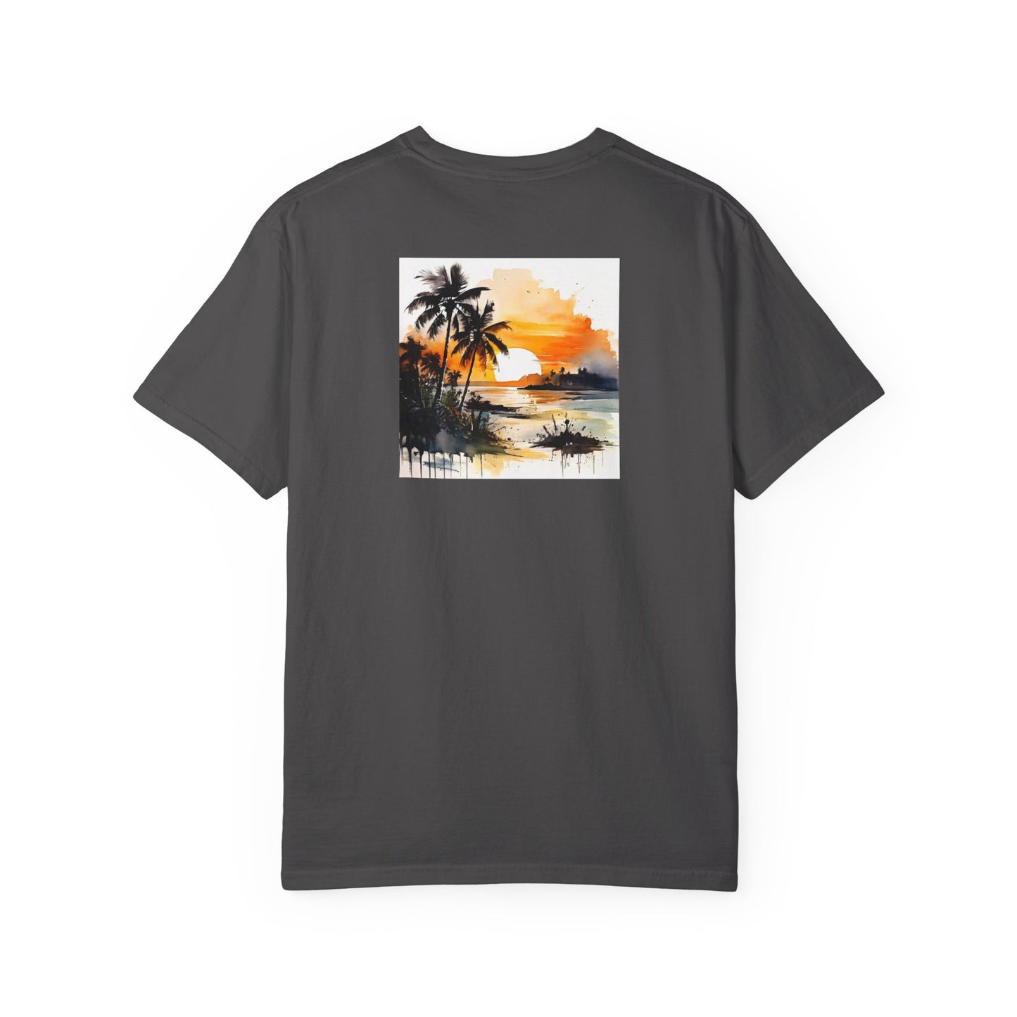 Tropical Sunset T-shirt | Unisex Garment-Dyed Tee | Beach Vibe, Summer Fashion, Vacation Essential, Gift Idea, Relaxed Style