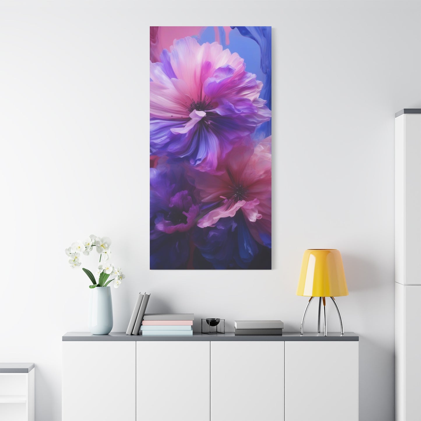 Abstract Art Canvas Print – Modern Wall Art, Digital Artwork, Matte Canvas, Ready to Hang, Home & Office Décor, Modern Wall Décor, Vibrant Floral Canvas Wall Art - Matte Stretched Decor for Home