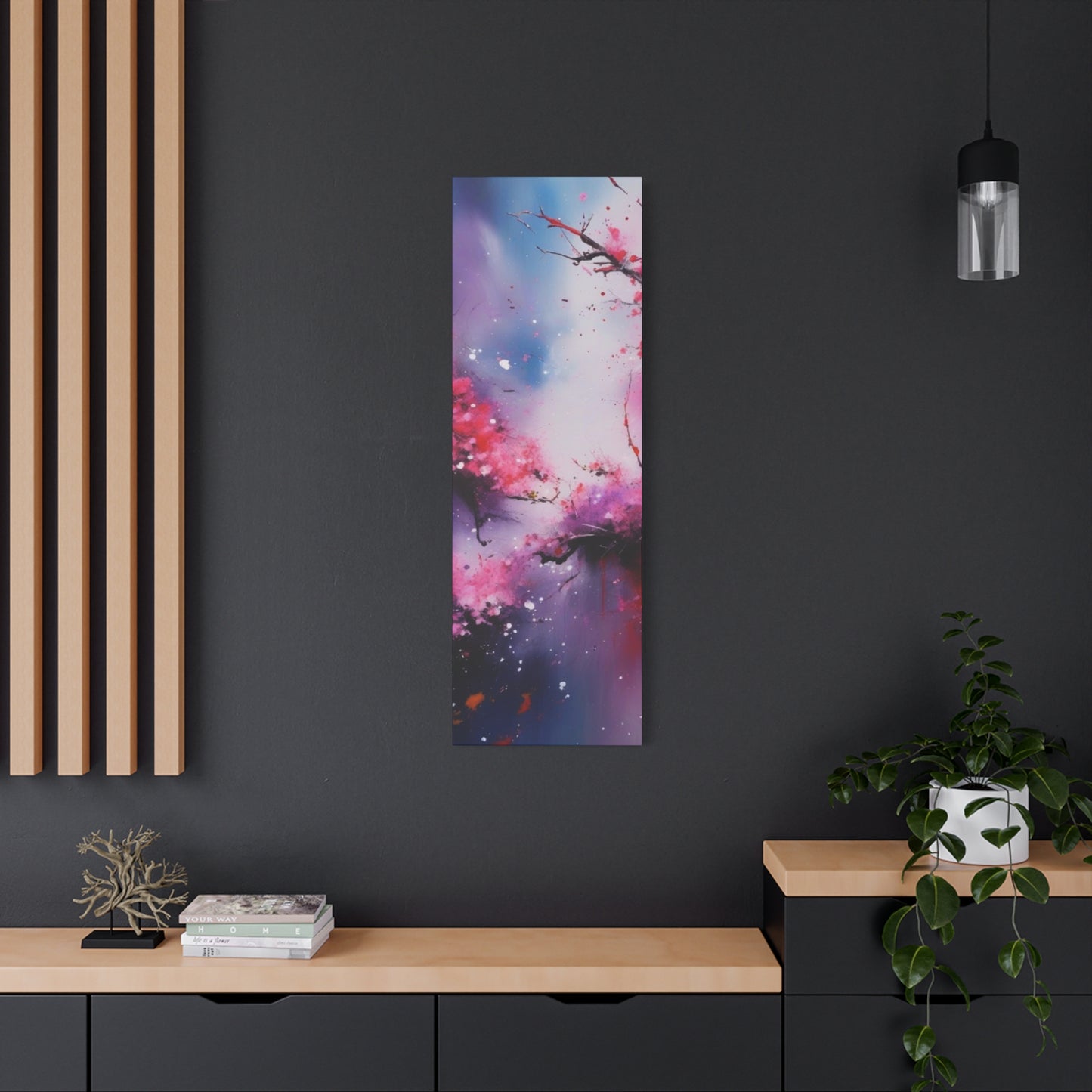 Abstract Art Canvas Print – Modern Wall Art, Cherry Blossoms, Mother's Day, Birthday, Digital Artwork, Matte Canvas, Ready to Hang, Home & Office Décor, Modern Wall Décor
