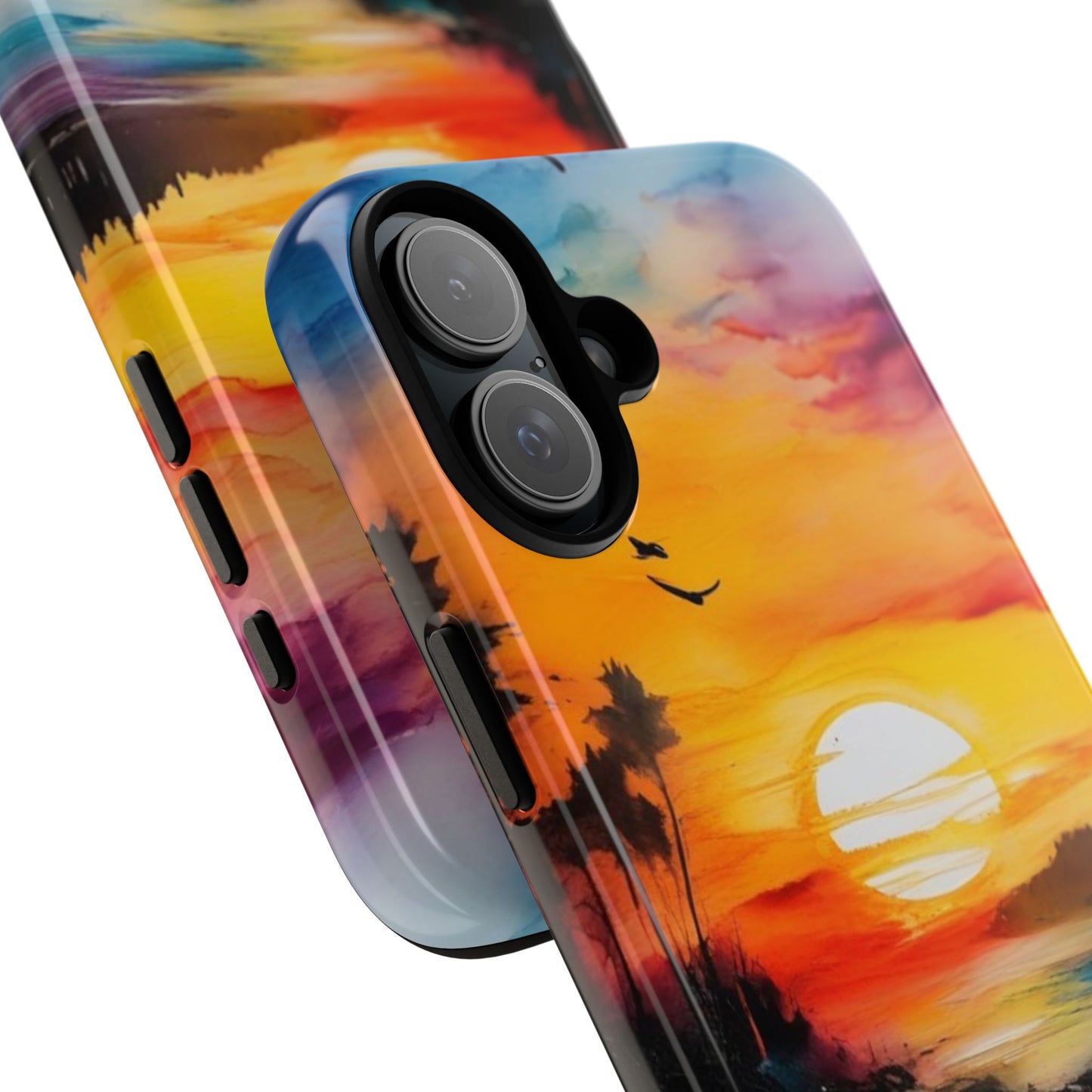 iPhone Tough Case Phone Case for iPhone 16/16 Plus/16 Pro/16 Pro Max – Dual Layer, Matte/Glossy Finish, Wireless Charging Compatible