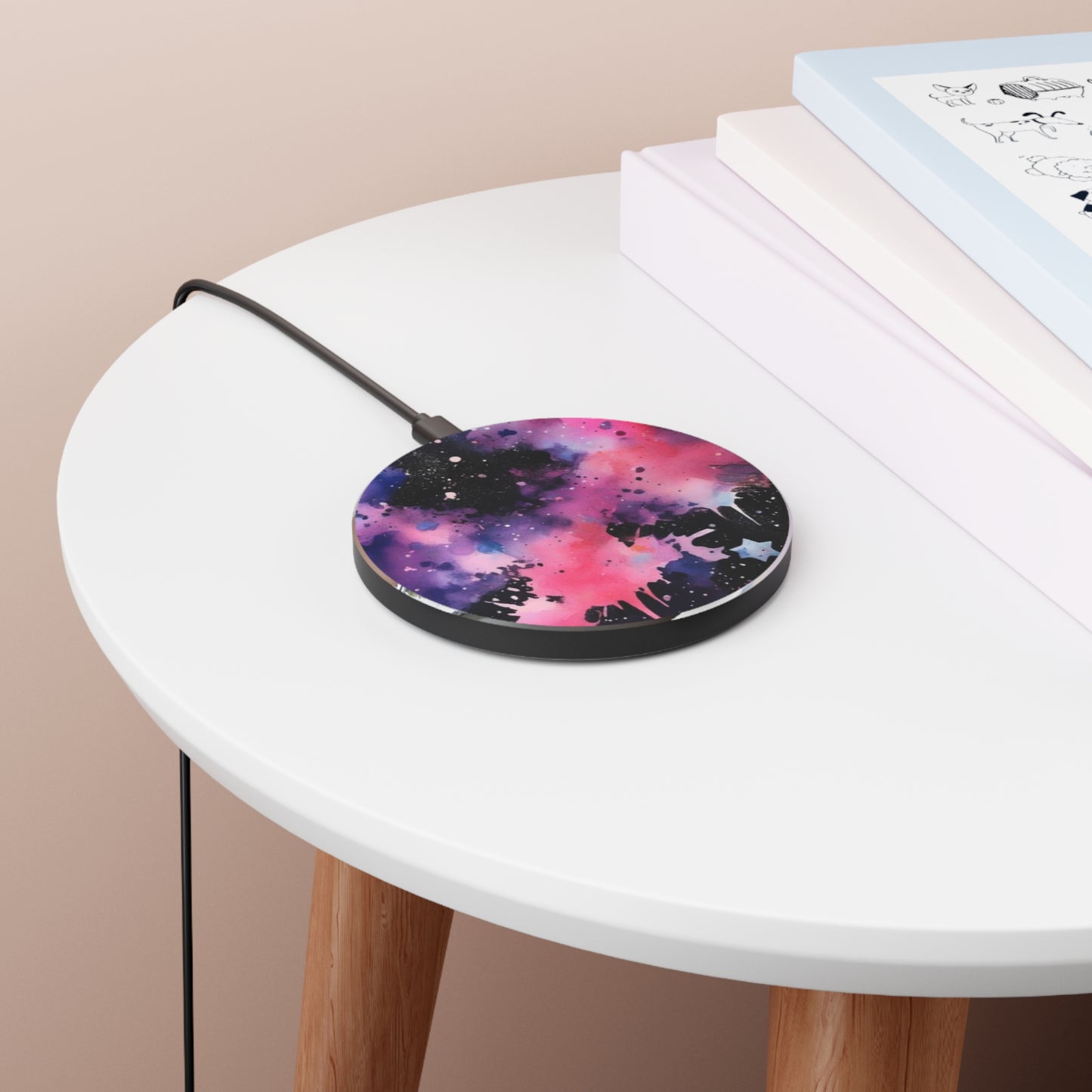 10W Fast Wireless Phone Charger – Qi-Certified for iPhone 16/15/14, Samsung Galaxy S25/S24/S23, Google Pixel 7/8/9 – Sleek, Compact Design with Micro USB Cable.