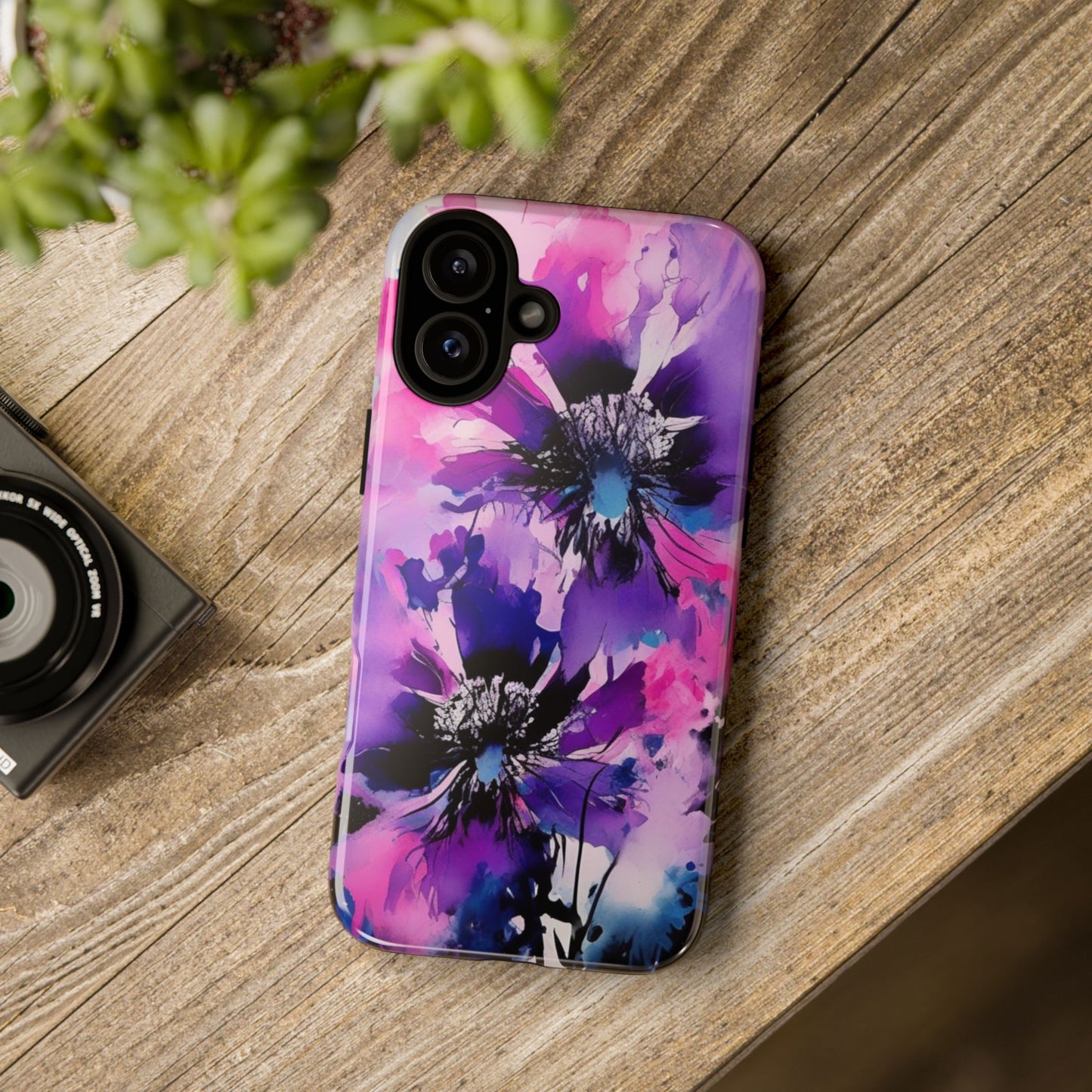 Floral Phone Case for iPhone 17\16\15\14\- Tough Cases, Stylish Cell Phone Cover, Floral Design, Gift for Her, Tech Accessory, Flower Print Phone Cover