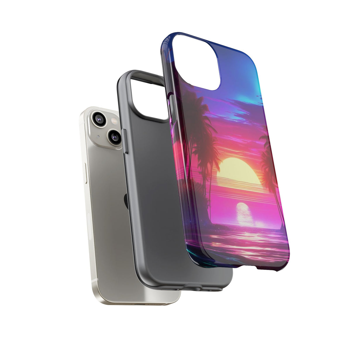 iPhone Tough Case Phone Case for iPhone 14\15\16 – Dual Layer, Matte/Glossy Finish, Wireless Charging Compatible