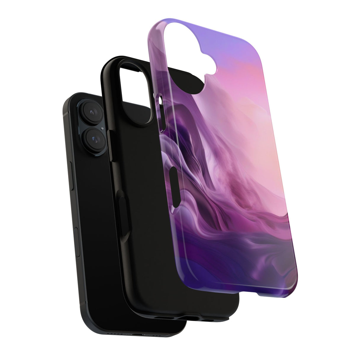 iPhone Tough Case Phone Case for iPhone 14\15\16 – Dual Layer, Matte/Glossy Finish, Wireless Charging Compatible