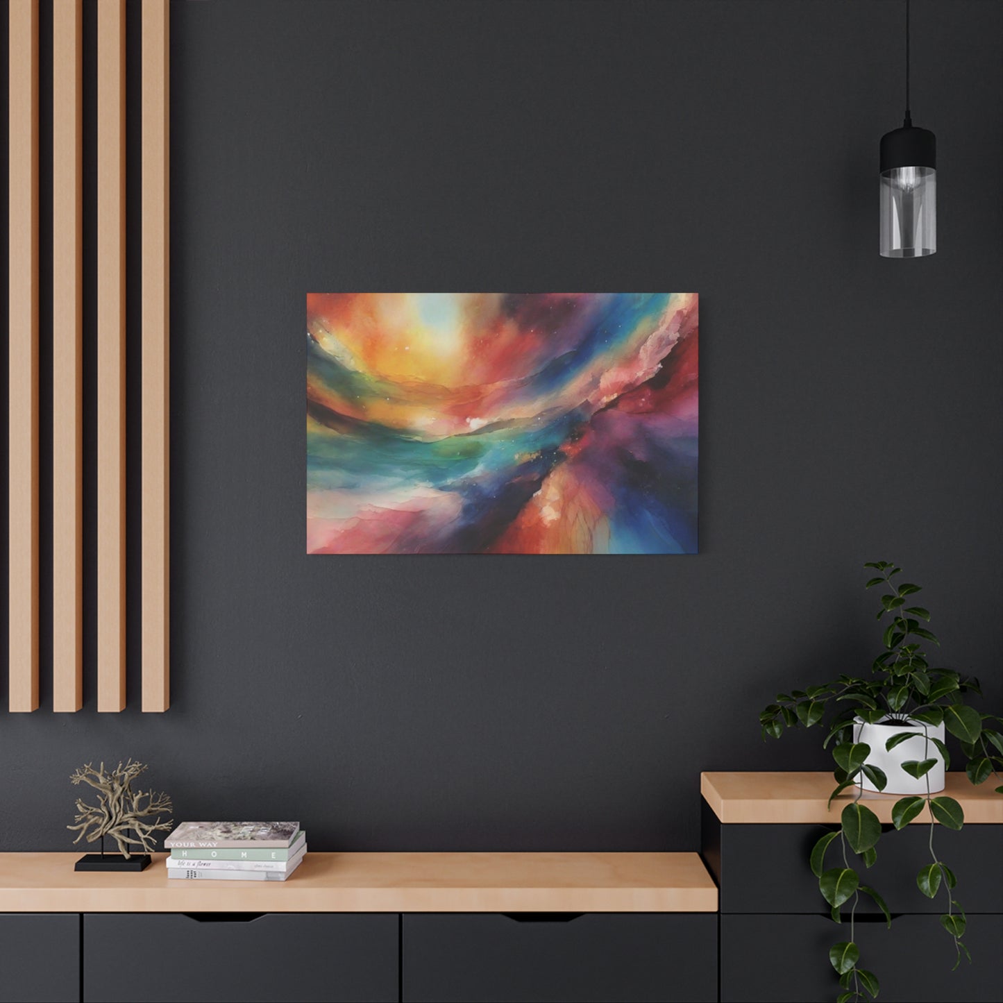 Abstract Art Canvas Print – Modern Wall Art, Space, Galaxy, Matte Canvas, Ready to Hang, Home & Office Décor, Modern Wall Décor
