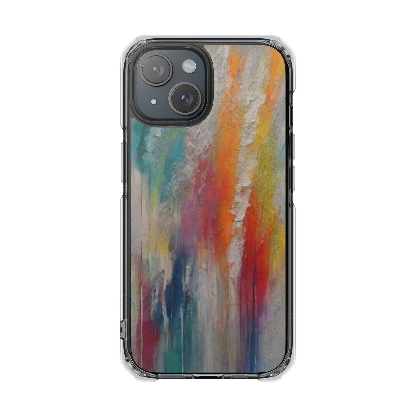 Magnetic Impact Phone Case for iPhone 16/15/14. Vibrant Magnetic Clear Phone Case, Artistic Design, Custom Phone Cover, Gift for Her, Colorful Aesthetic, Phone Accessories