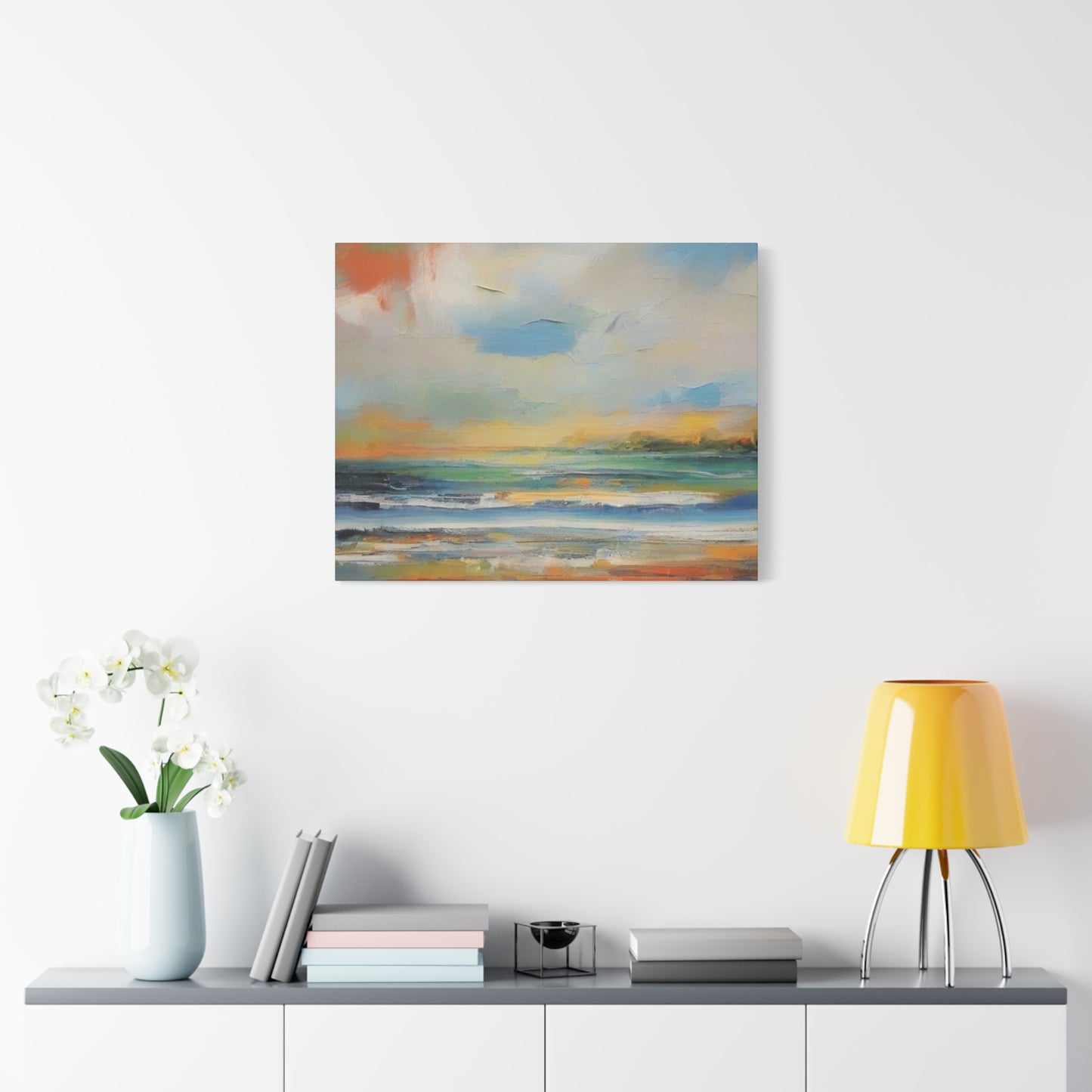 Abstract Art Canvas Print – Modern Wall Art, Matte Canvas, Ready to Hang, Home & Office Décor, Modern Wall Décor, Serene Coastal Canvas Art