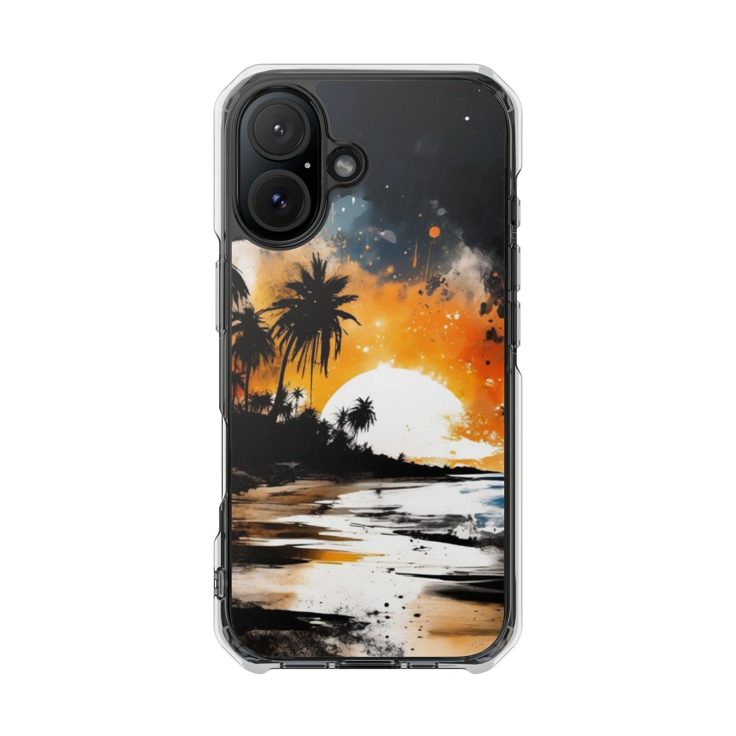 Magnetic Phone Case for iPhone 16/15/14 | Stylish Clear Impact Case, Trendy Protection for iPhone, Unique Gifts for Tech Lovers, Modern Aesthetic