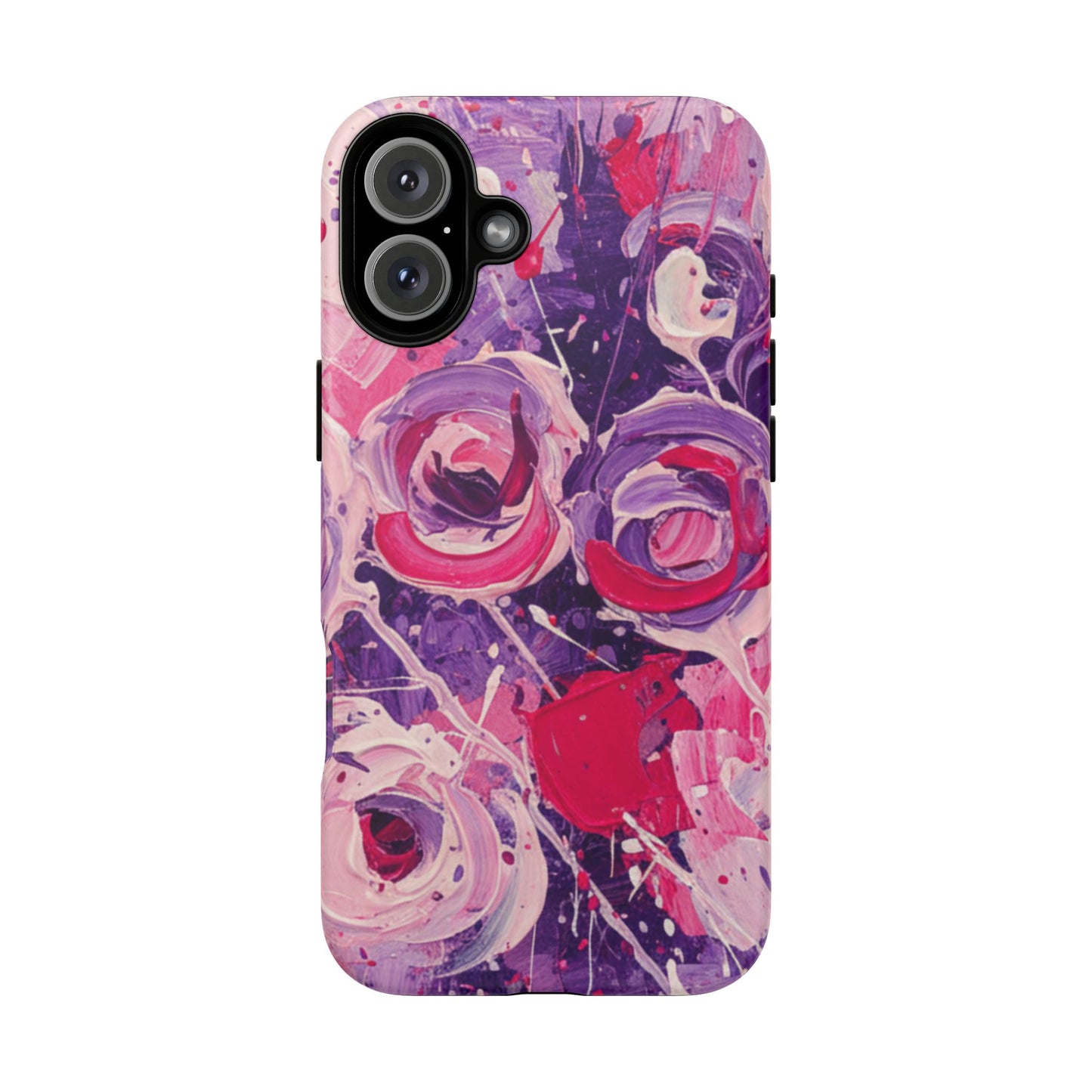 iPhone Tough Cases , iPhone 17 case, Phone Cases for iPhone 14\15\16\17 – Dual Layer, Matte/Glossy Finish, Wireless Charging Compatible, Floral Abstract Tough Phone Case — Protective Cover