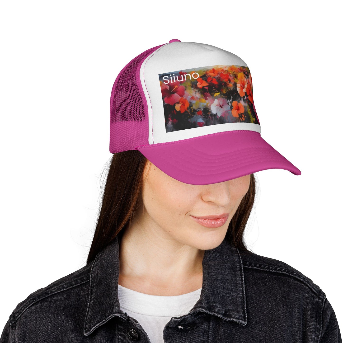 Floral Print Trucker Cap - Vibrant Summer Style