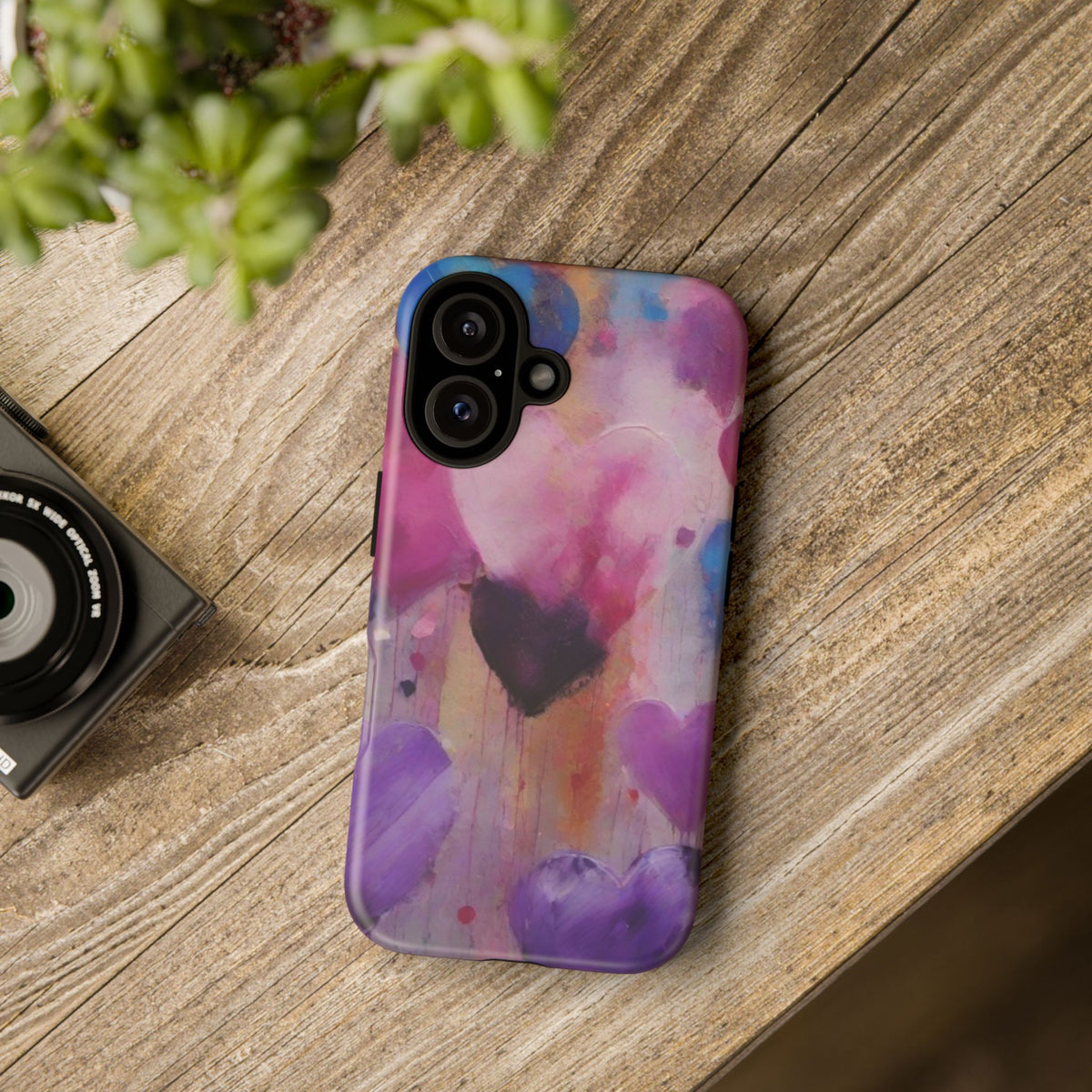 iPhone Tough Case Phone Case for iPhone 16, Samsung Galaxy S25 – Dual Layer, Matte/Glossy Finish, Wireless Charging Compatible
