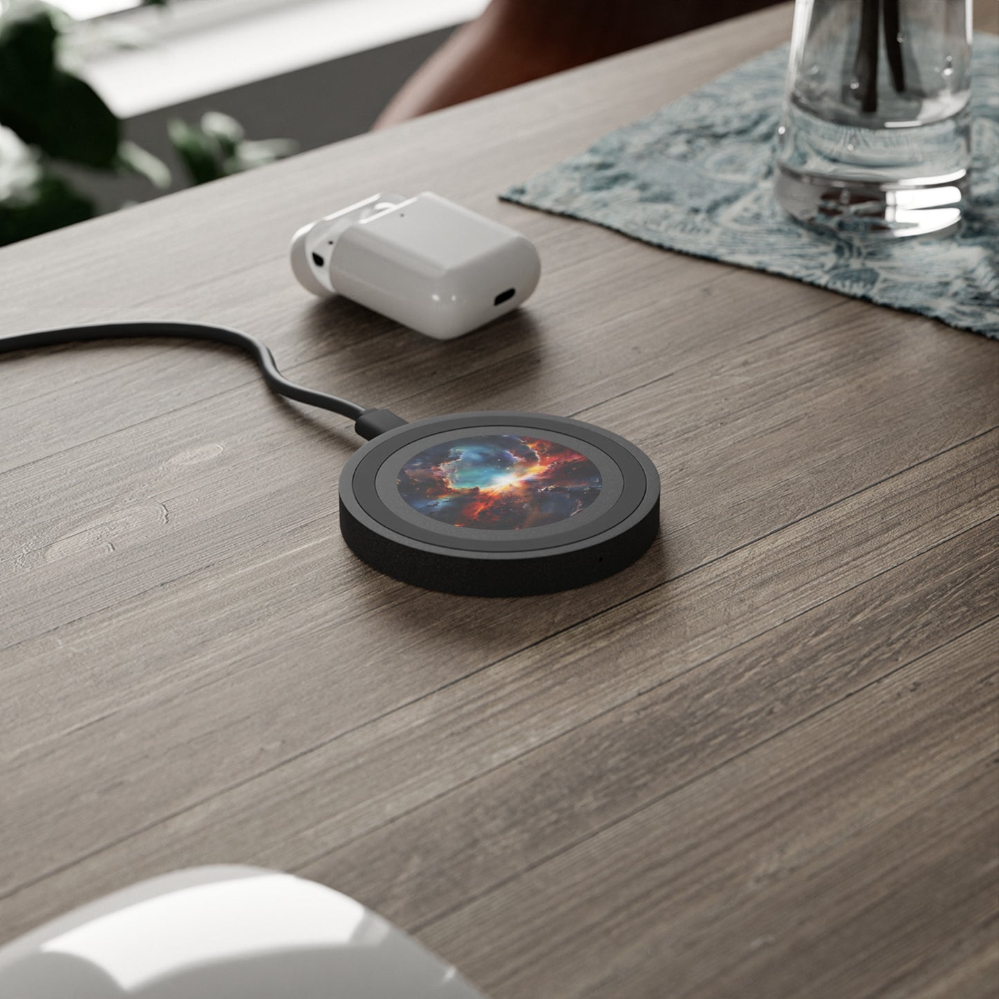 Galaxy Nebula Wireless Charging Pad — Qi Fast Charger with Space Design