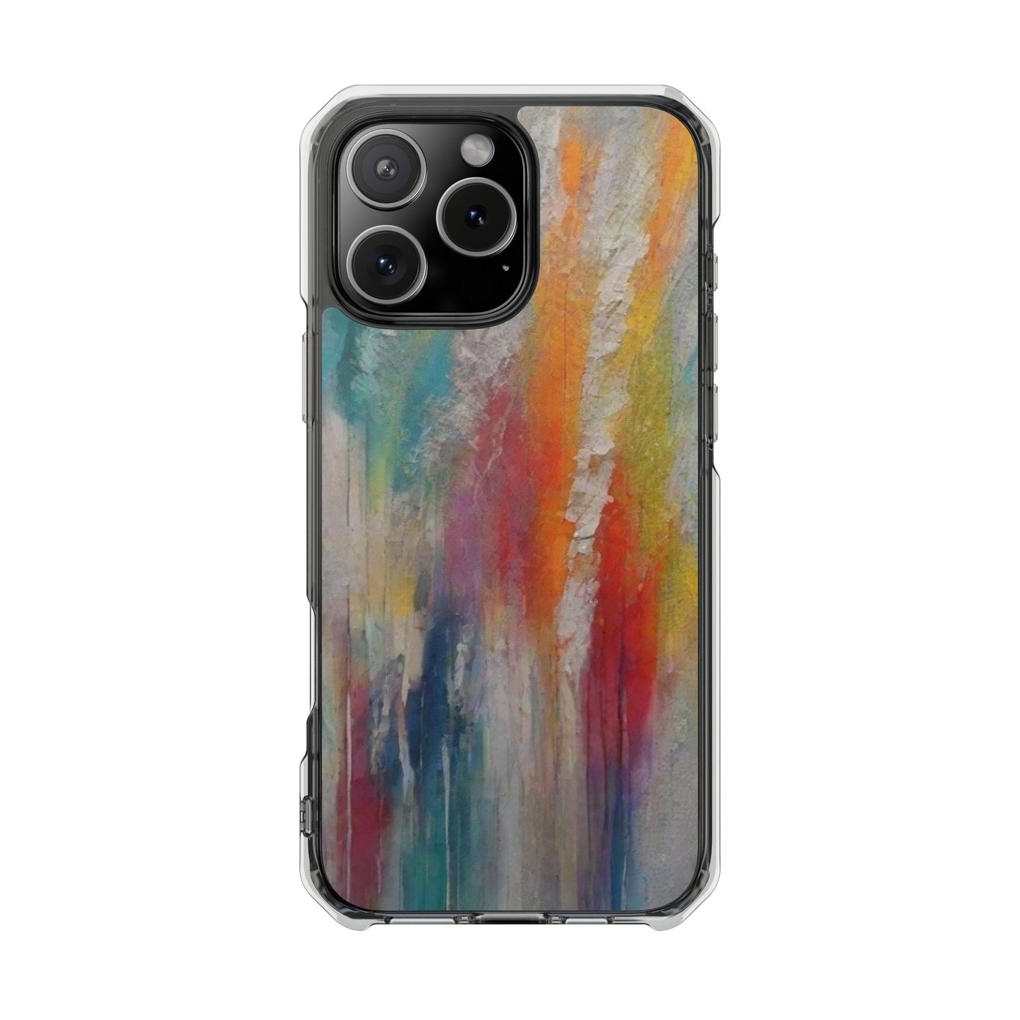 Magnetic Impact Phone Case for iPhone 16/15/14. Vibrant Magnetic Clear Phone Case, Artistic Design, Custom Phone Cover, Gift for Her, Colorful Aesthetic, Phone Accessories