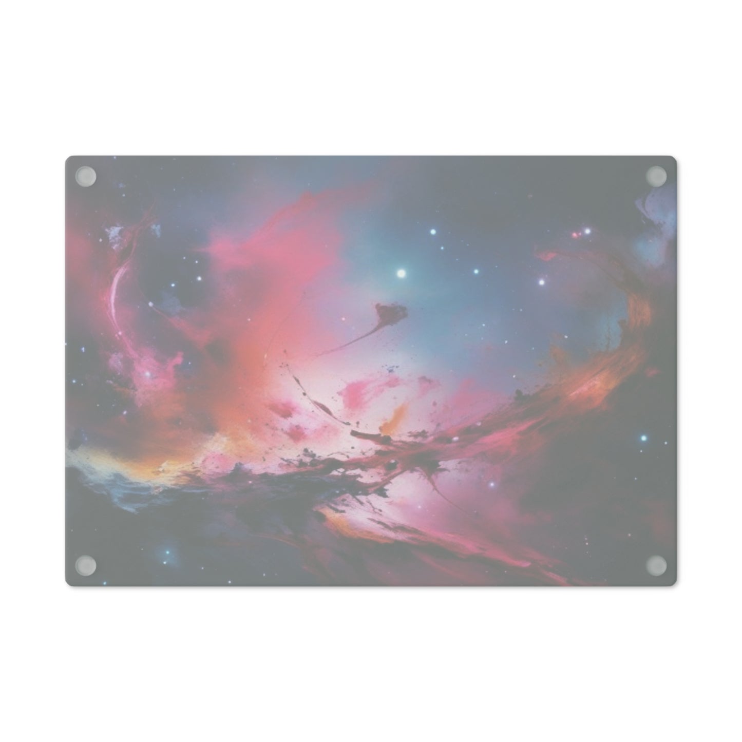 Tempered Glass Cutting Board – Hygienic, Scratch-Resistant, Dishwasher-Safe | Modern Kitchen Essential, Galaxy-themed Cutting Board - Cosmic Kitchen Decor for Space Lovers