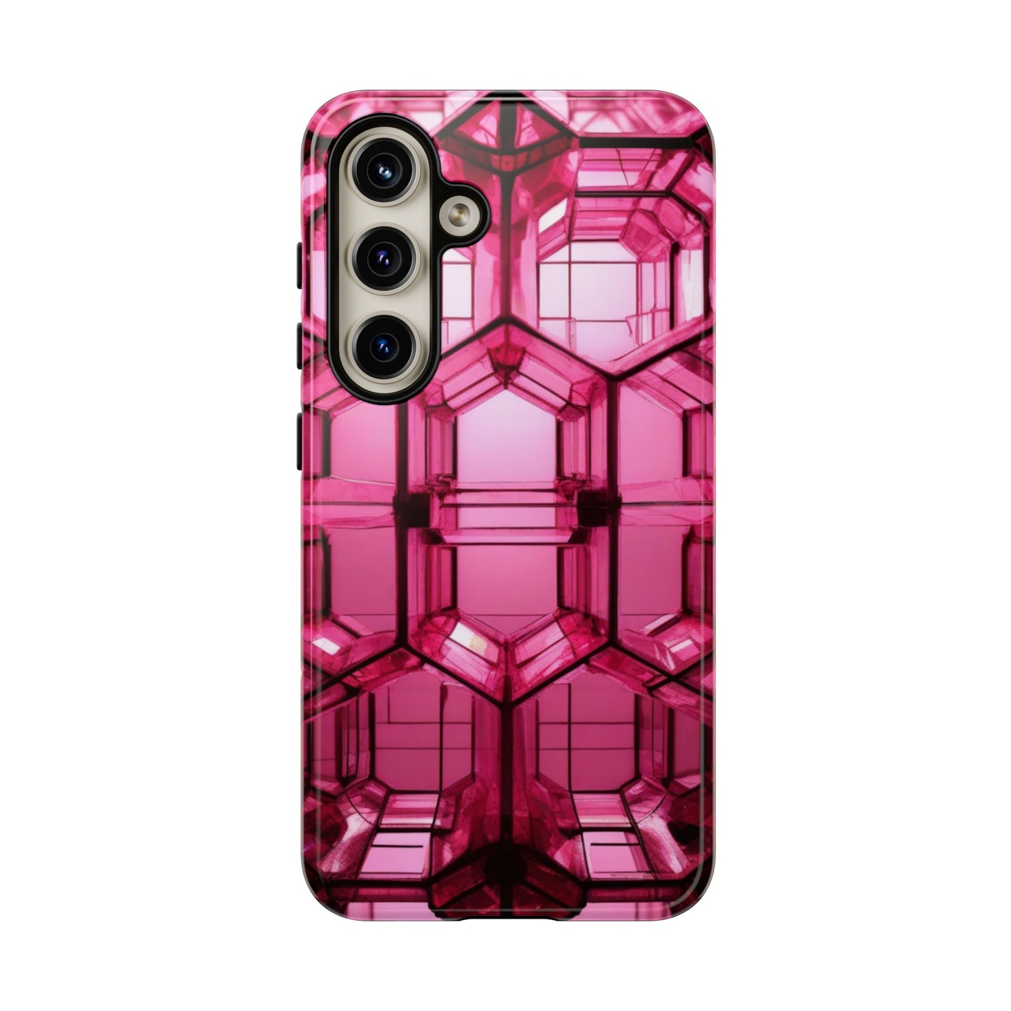 Stylish Tough Phone Case for Samsung Galaxy S25/S24/S23 - Pink, Gifts for Her, New Phone Case