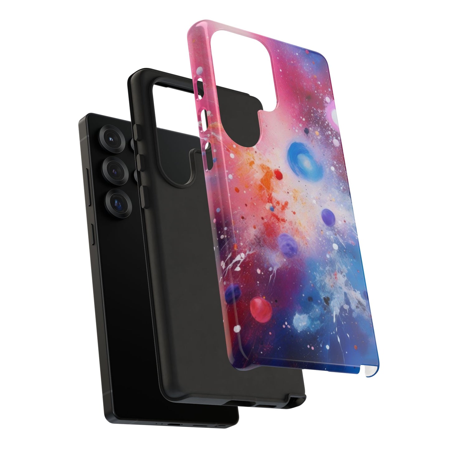 Tough Case Phone Case for Samsung Galaxy S25/S24 – Dual Layer, Matte/Glossy Finish, Wireless Charging Compatible, Cosmic Phone Case - Galaxy Inspired