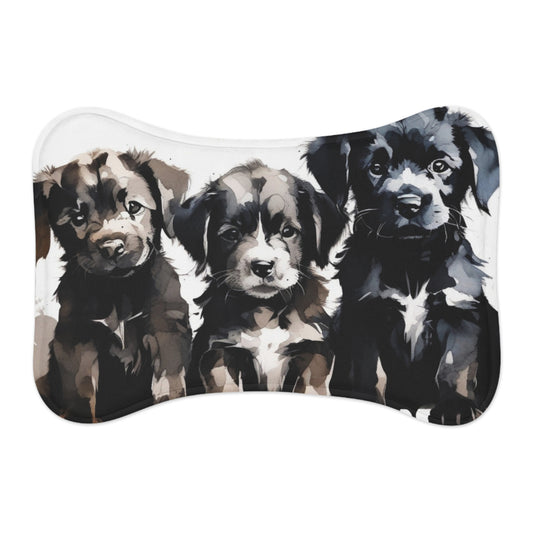 Designer Pet Feeding Mat – Non-Slip, Absorbent & Bone Shaped for Mess-Free Meals