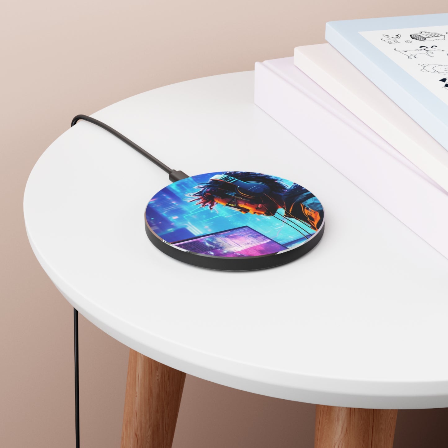 10W Fast Wireless Phone Charger – Qi-Certified for iPhone 16/15/14, Samsung Galaxy S25/S24/S23, Google Pixel 7/8/9 – Sleek, Compact Design with Micro USB Cable.